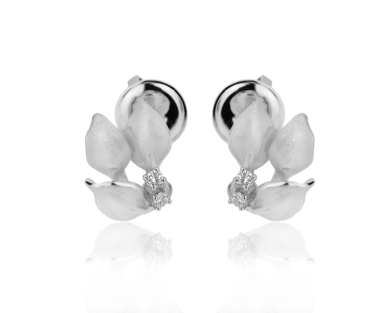 Оригинальные золотые серьги с бриллиантами 0.08ct Annamaria Cammilli 240320/10