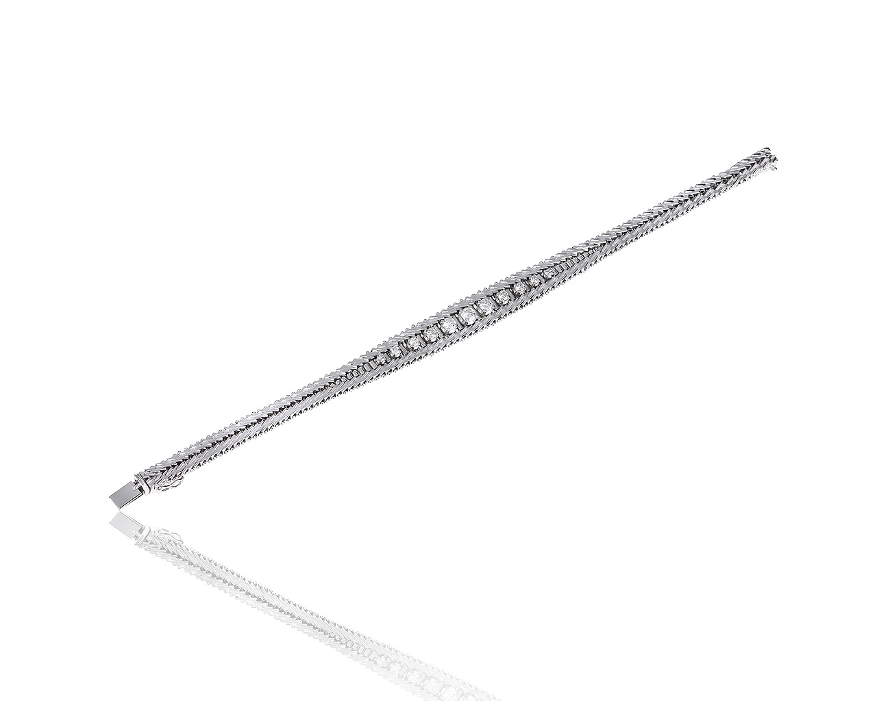 Изысканный золотой браслет с бриллиантами 0.61ct 130718/4