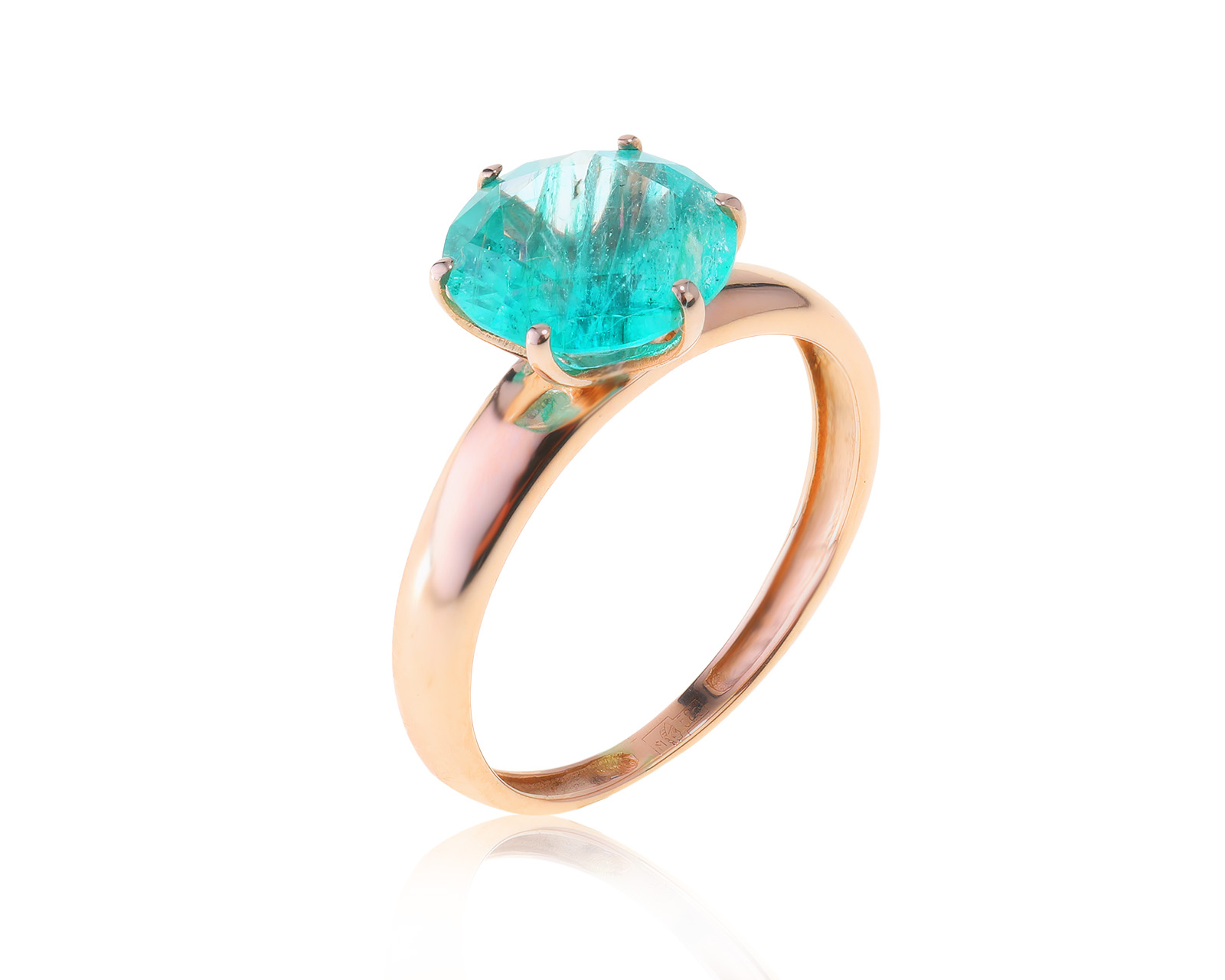 Прелестное золотое кольцо с изумрудом 2.20ct 180423/13