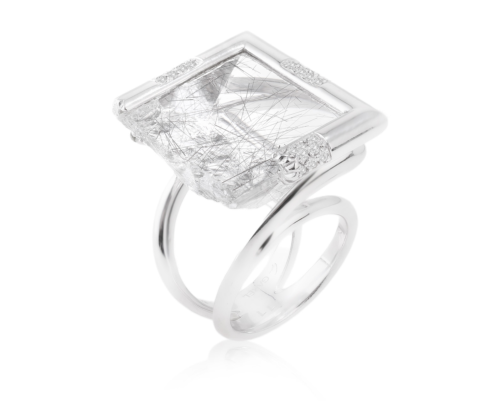 Оригинальное золотое кольцо с кварцем 25.00ct Garel 021223/11