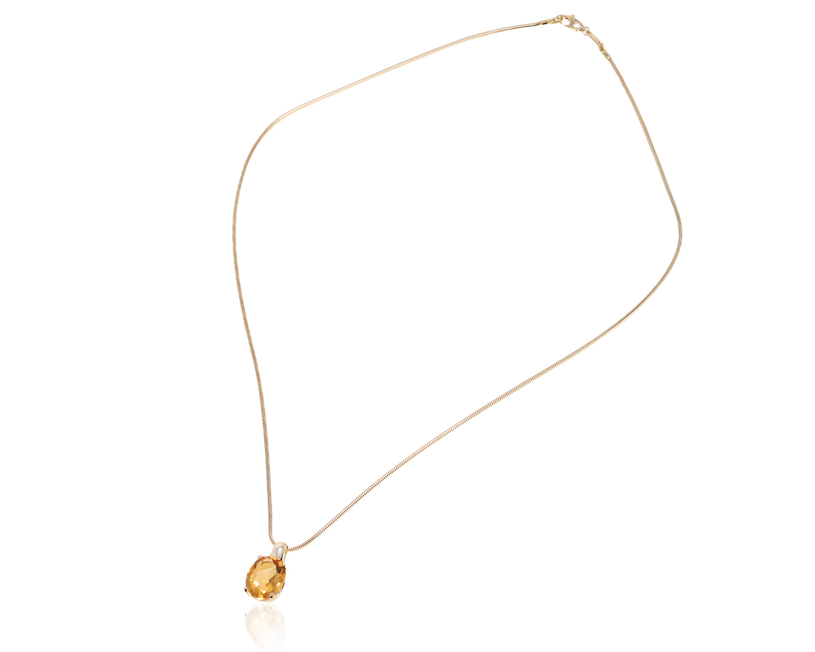Оригинальный золотой кулон с цитрином 4.04ct H.Stern