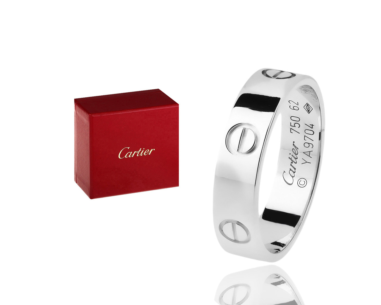 Прекрасное золотое кольцо Cartier Love