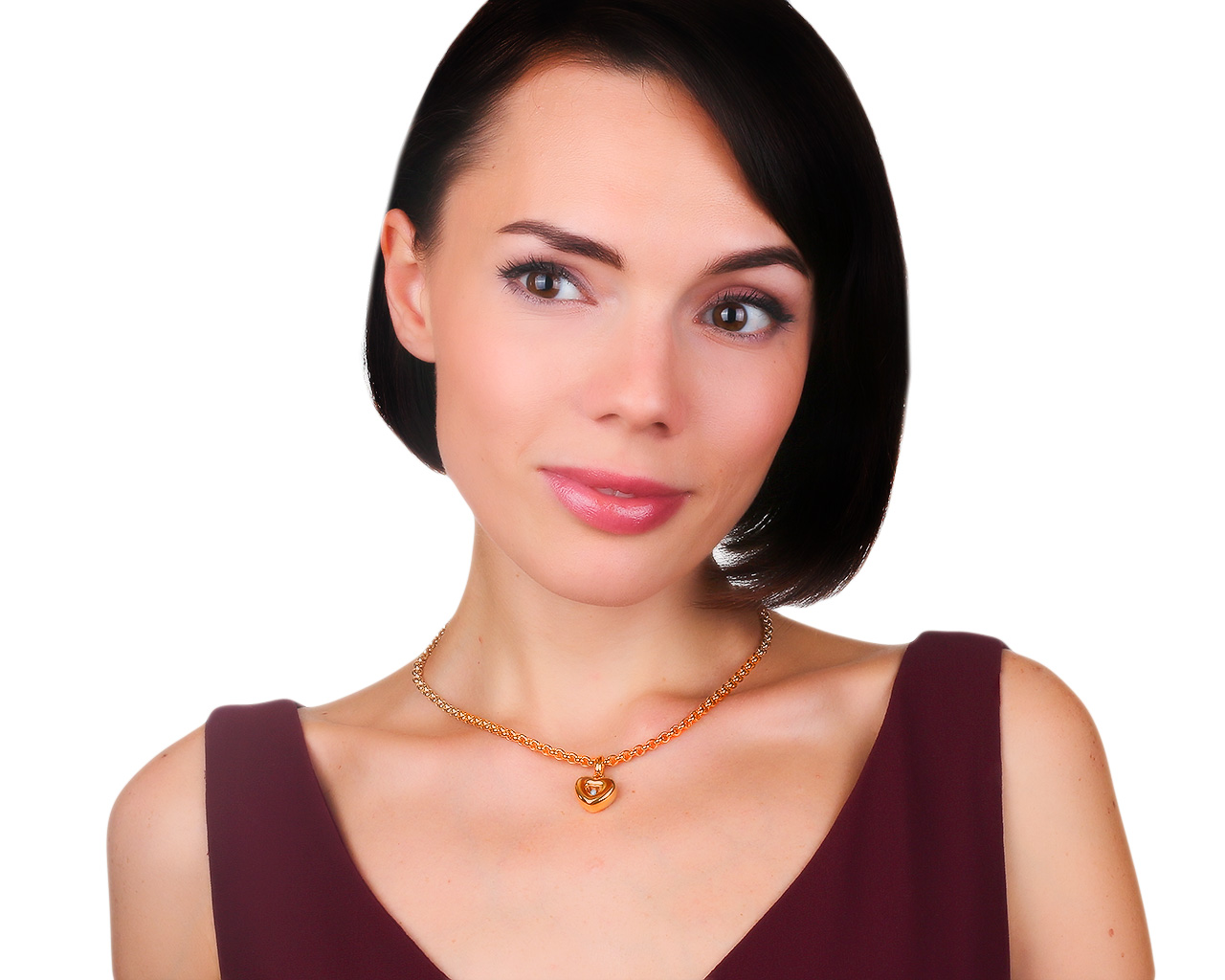 Оригинальный золотой кулон с бриллиантом 0.05ct Chopard