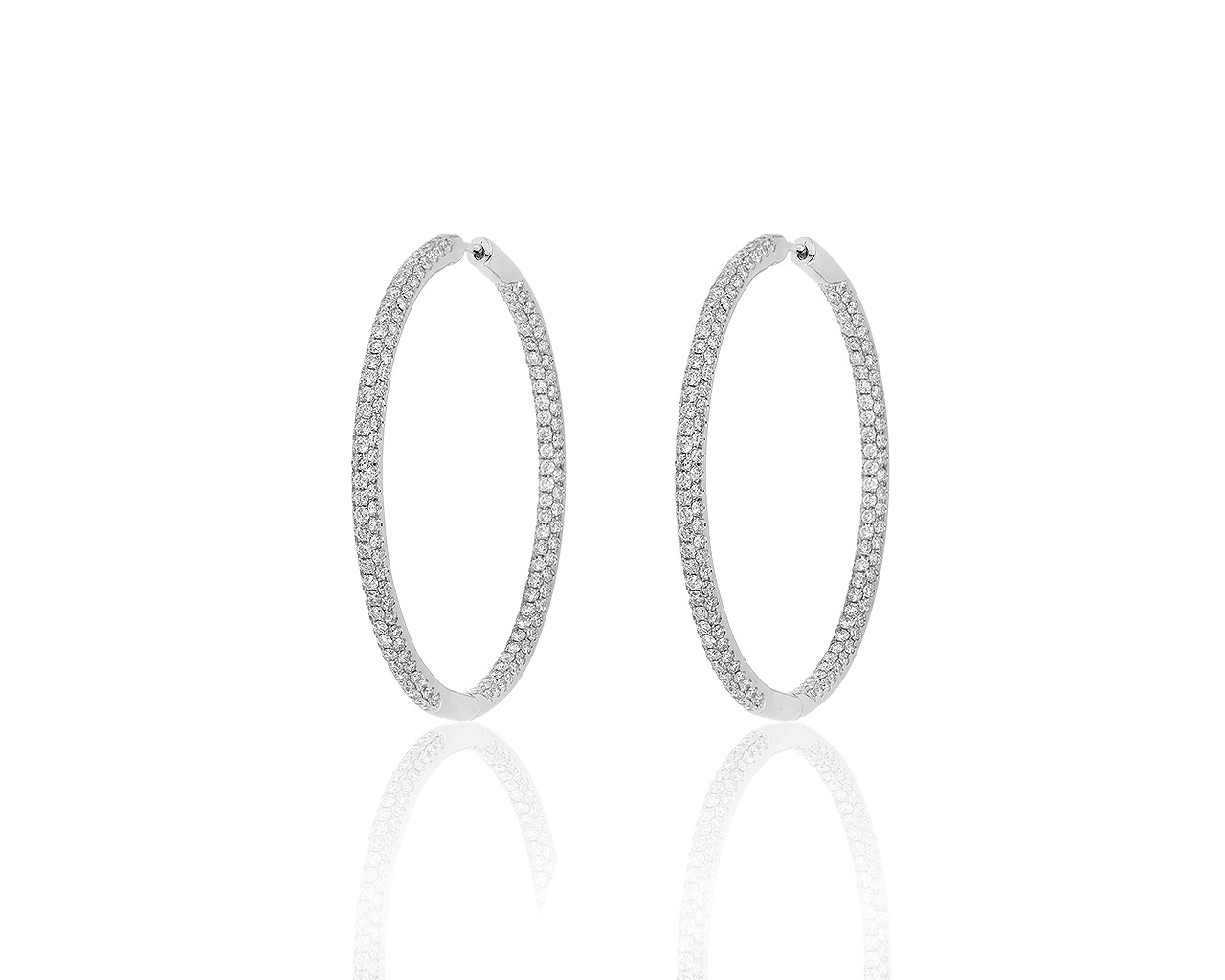 Престижные золотые серьги с бриллиантами 6.10ct 071019/5 Престижные золотые серьги с бриллиантами 6.10ct 071019/5