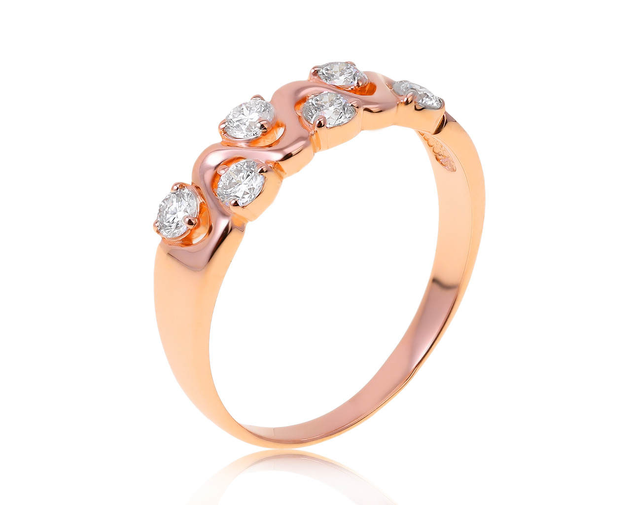 Изящное золотое кольцо с бриллиантами 0.40ct 281220/4