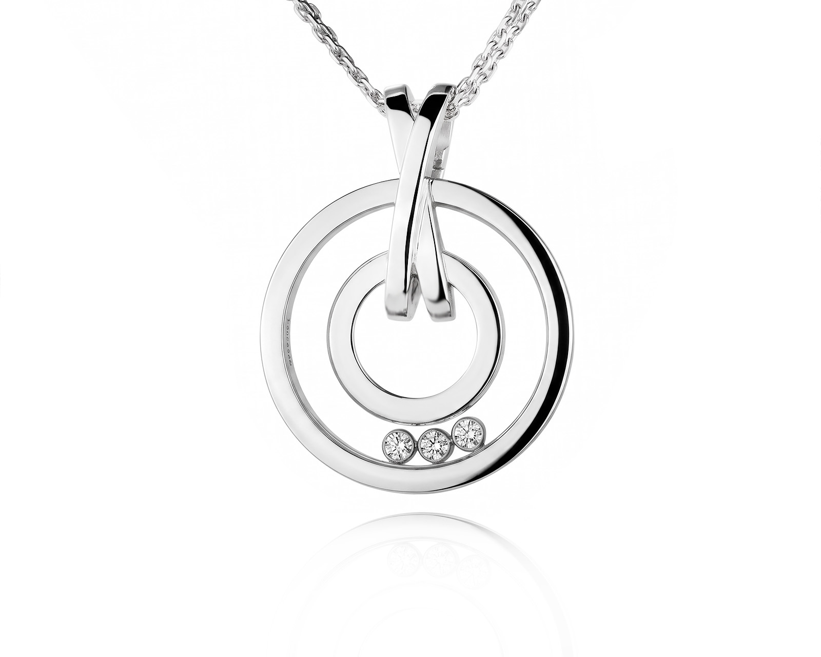 Оригинальный золотой кулон с бриллиантами 0.15ct Chopard Happy Diamonds 301025/10