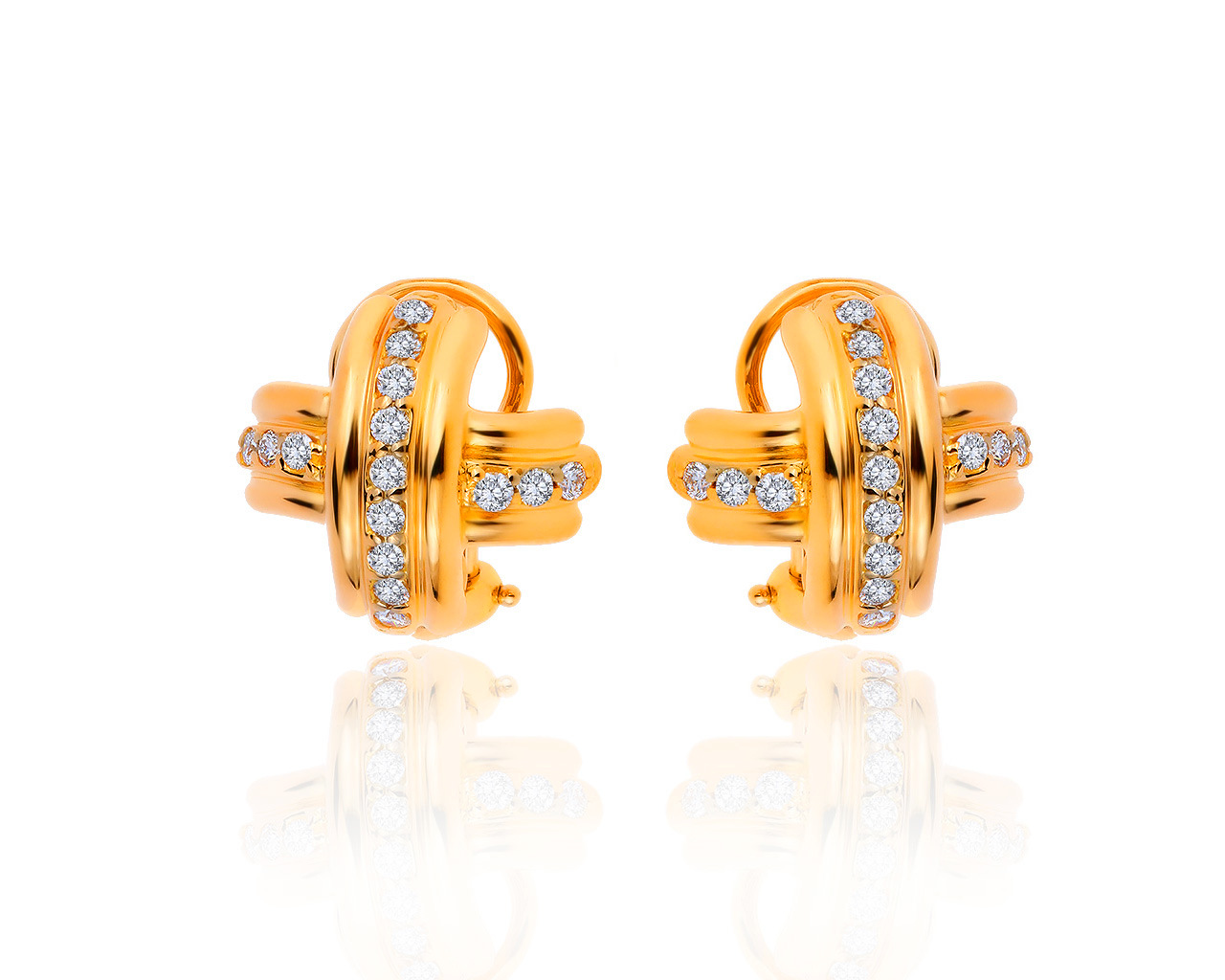 Оригинальные золотые серьги с бриллиантами 0.67ct Tiffany&Co 130919/6 Оригинальные золотые серьги с бриллиантами 0.67ct Tiffany&Co 130919/6