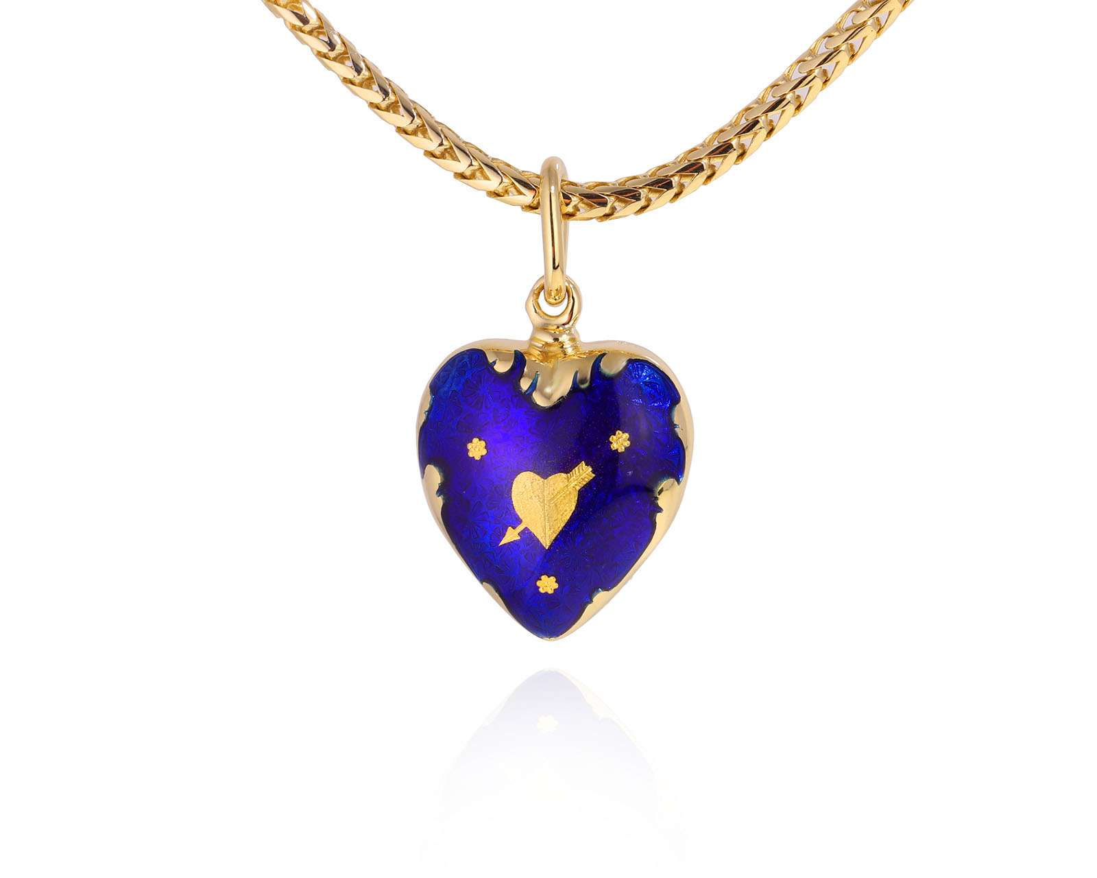 Оригинальный золотой кулон с эмалью Faberge 261224/6