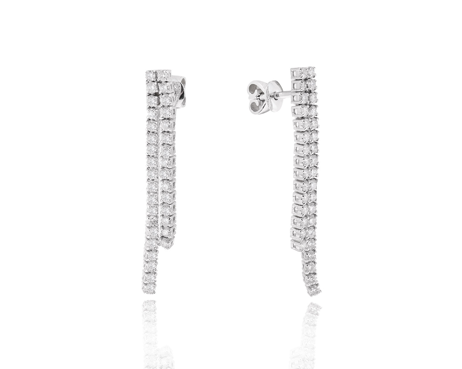 Прекрасные золотые серьги с бриллиантами 1.45ct 280323/2