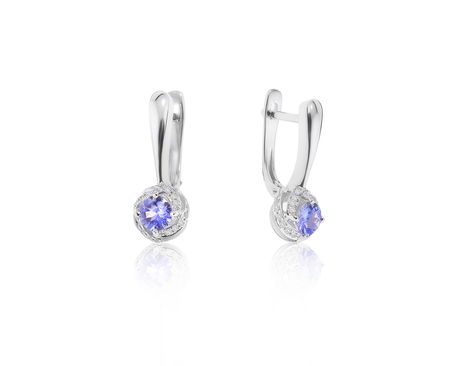 Золотые серьги с танзанитами 0.60ct 110723/5