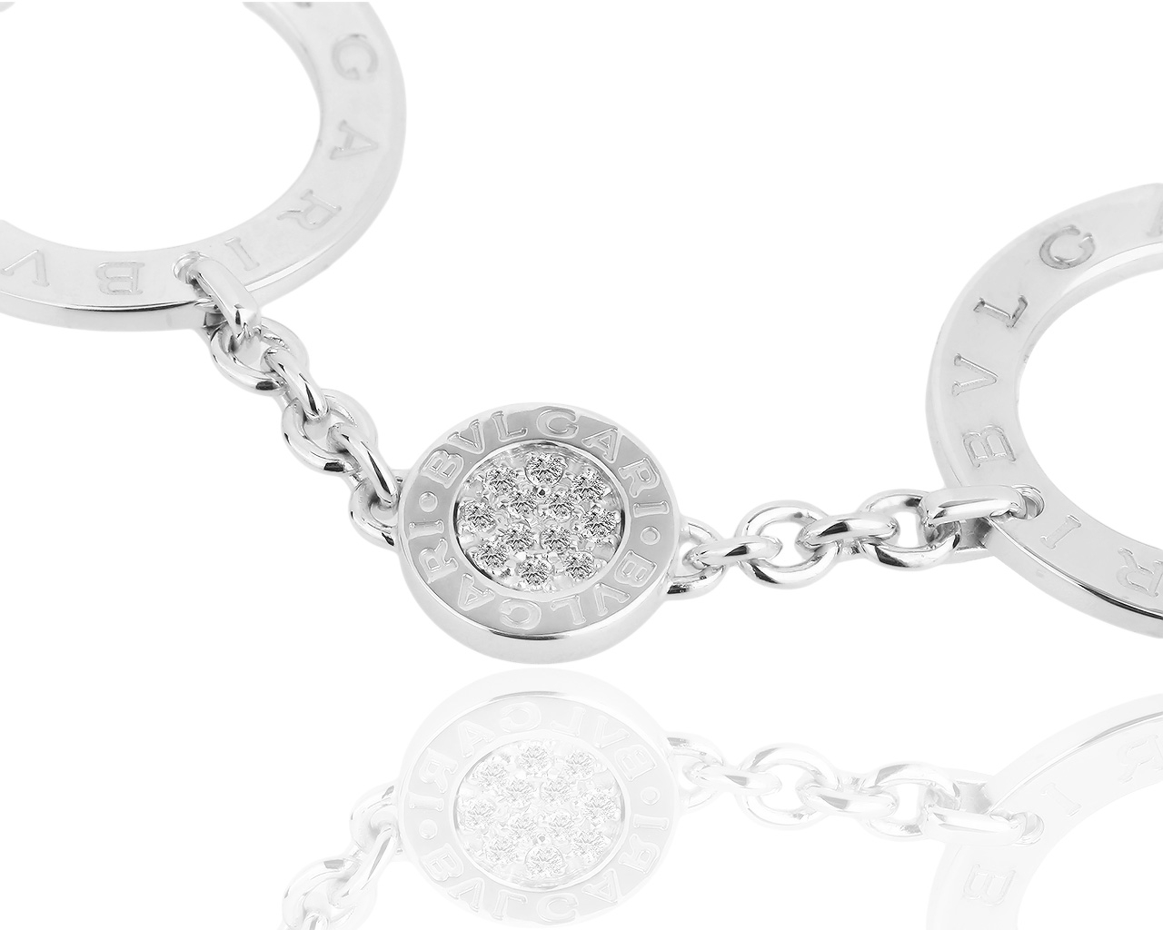 Модный золотой браслет с бриллиантами 0.31ct Bvlgari 021118/8