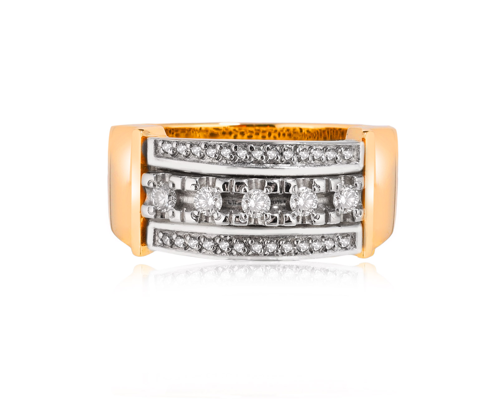 Золотое кольцо с бриллиантами 0.30ct
