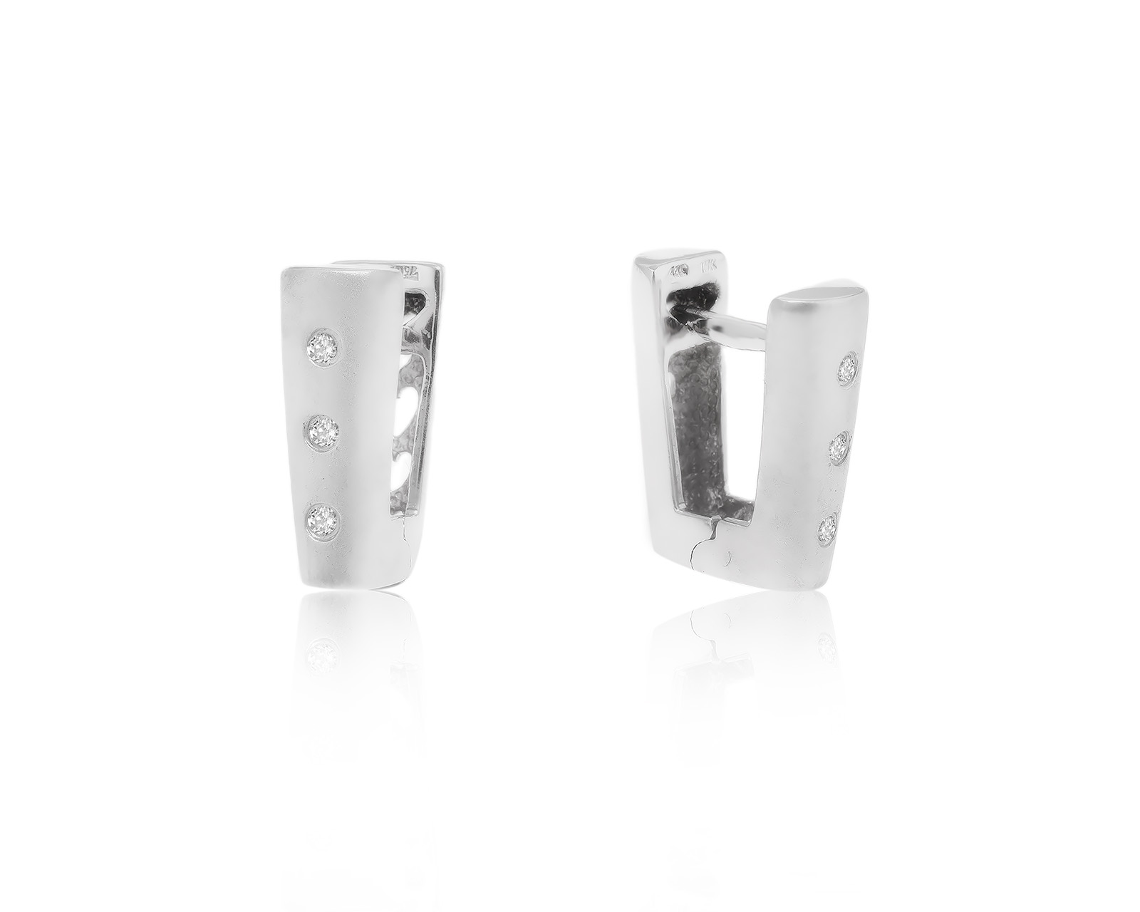Золотые серьги с бриллиантами 0.06ct 191123/5