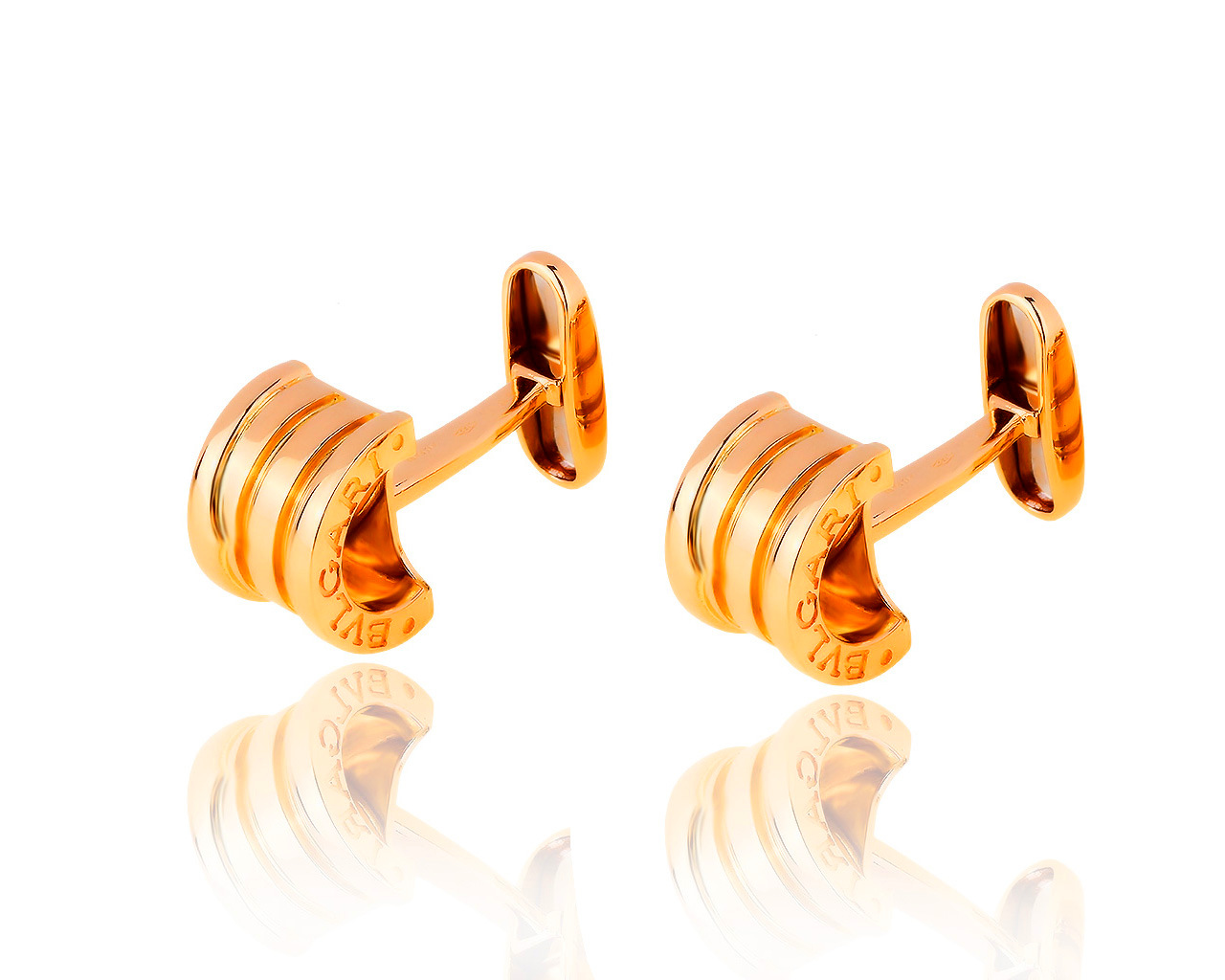 Престижные золотые запонки Bvlgari B.Zero1 110719/5 Престижные золотые запонки Bvlgari B.Zero1 110719/5