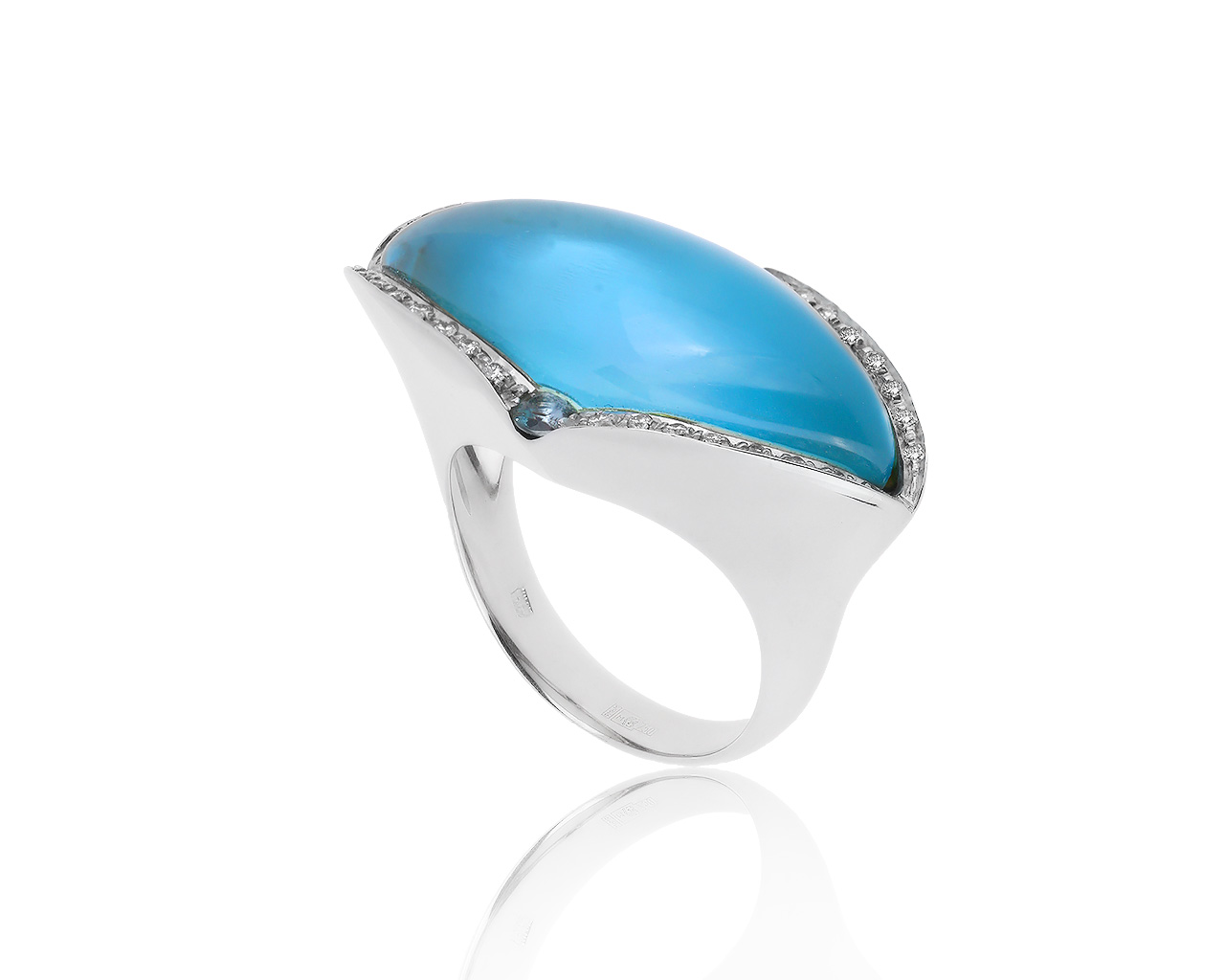 Итальянское золотое кольцо с бриллиантами 0.19ct 190819/1