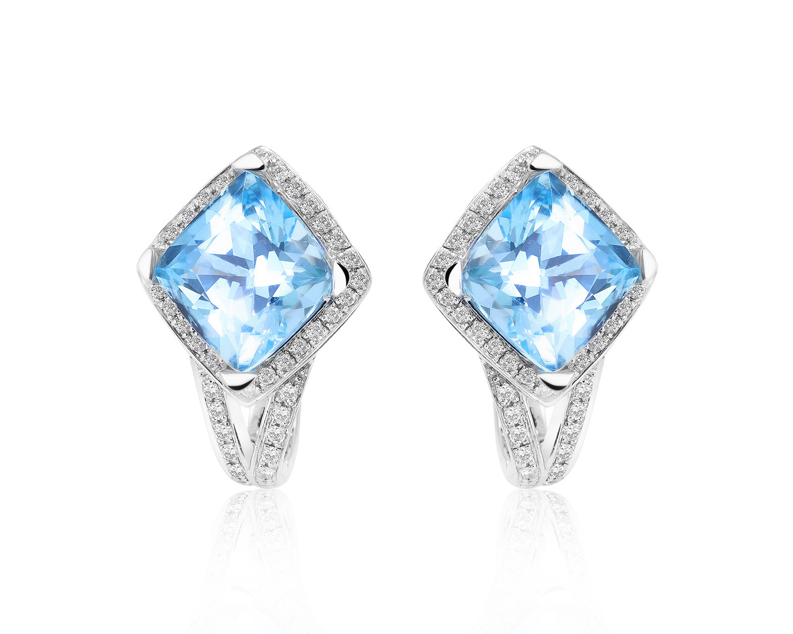 Оригинальные золотые серьги с топазами 7.41ct Mauboussin Fou De Toi
