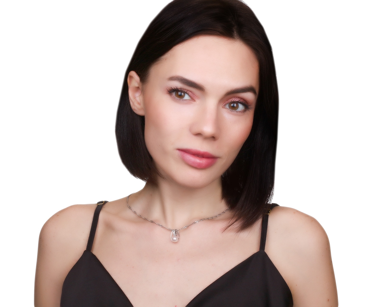 Нарядный золотой кулон с жемчугом 8.10 мм