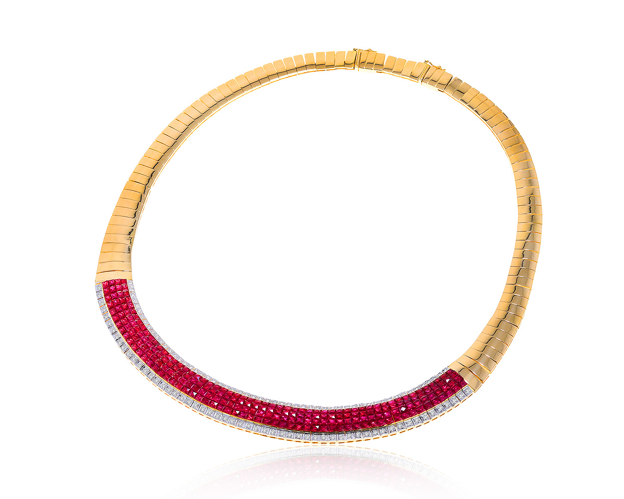 Золотое колье с рубинами 25.05ct 180321/4
