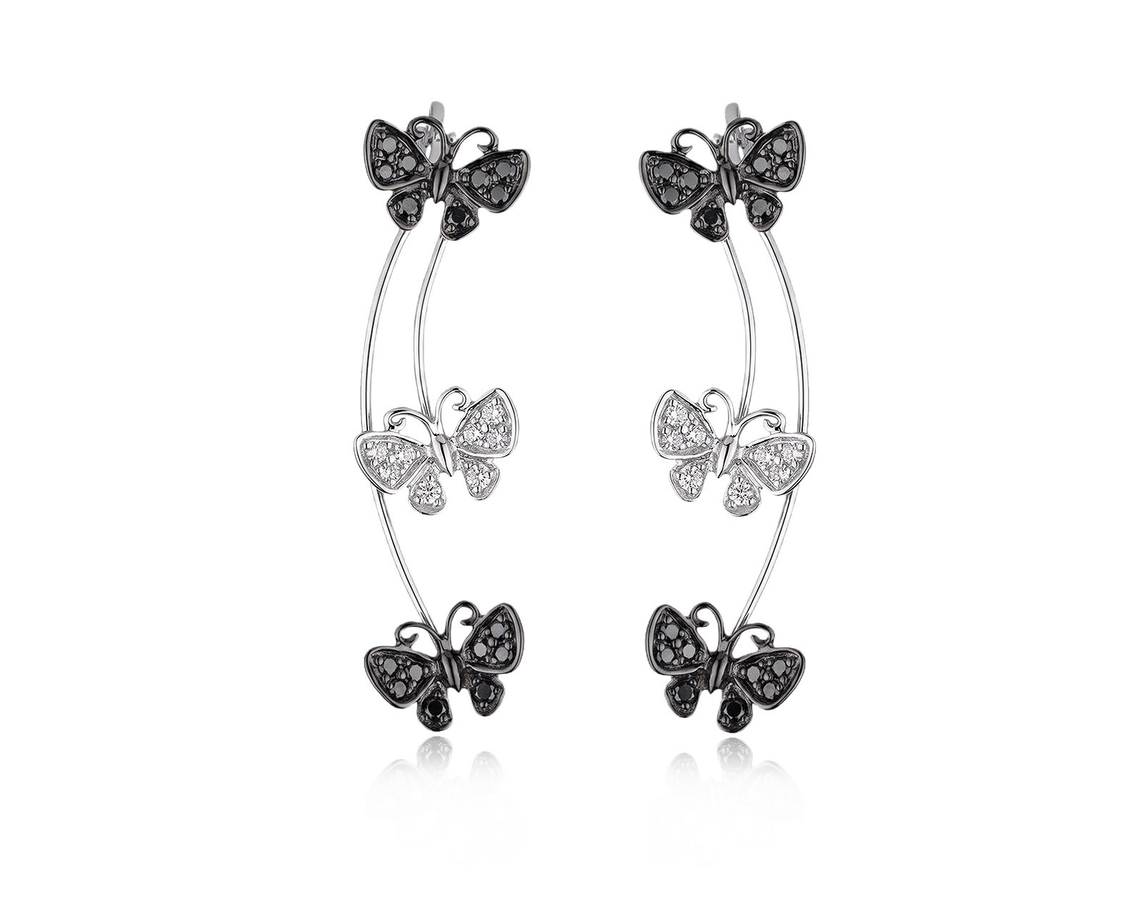 Золотые серьги с бриллиантами 0.66ct 080626/35