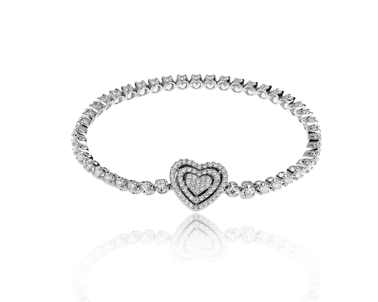 Завораживающий золотой браслет с бриллиантами 2.58ct