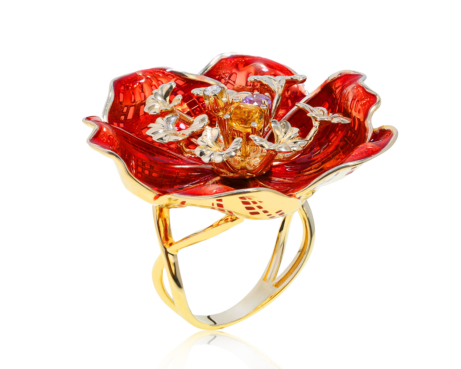 Оригинальное золотое кольцо с цитрином 0.13ct Roberto Bravo 120821/9 Оригинальное золотое кольцо с цитрином 0.13ct Roberto Bravo 120821/9