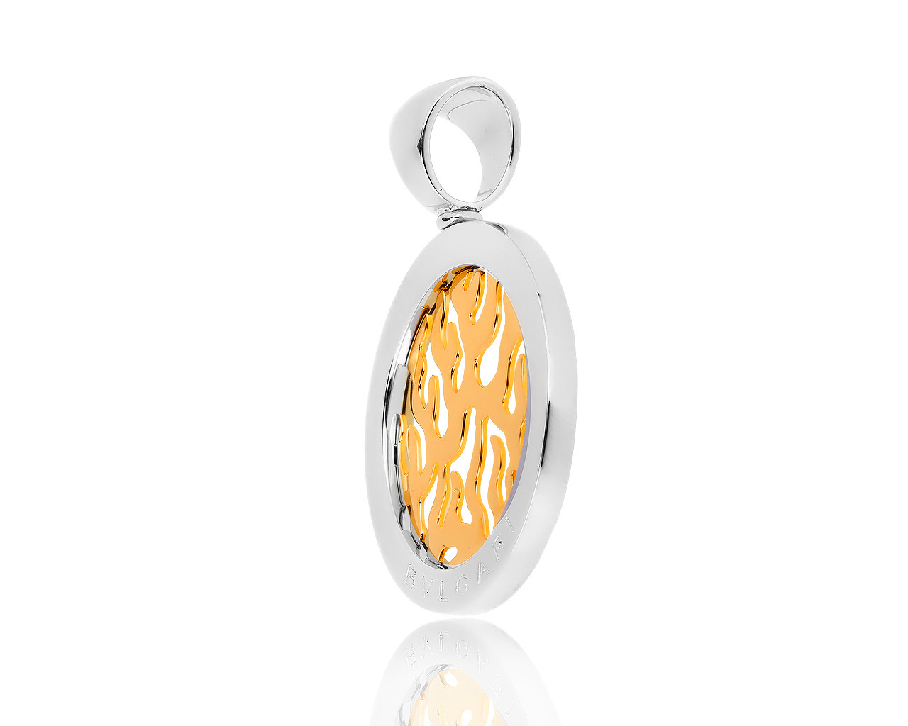 Оригинальная золотая подвеска Bvlgari Tondo