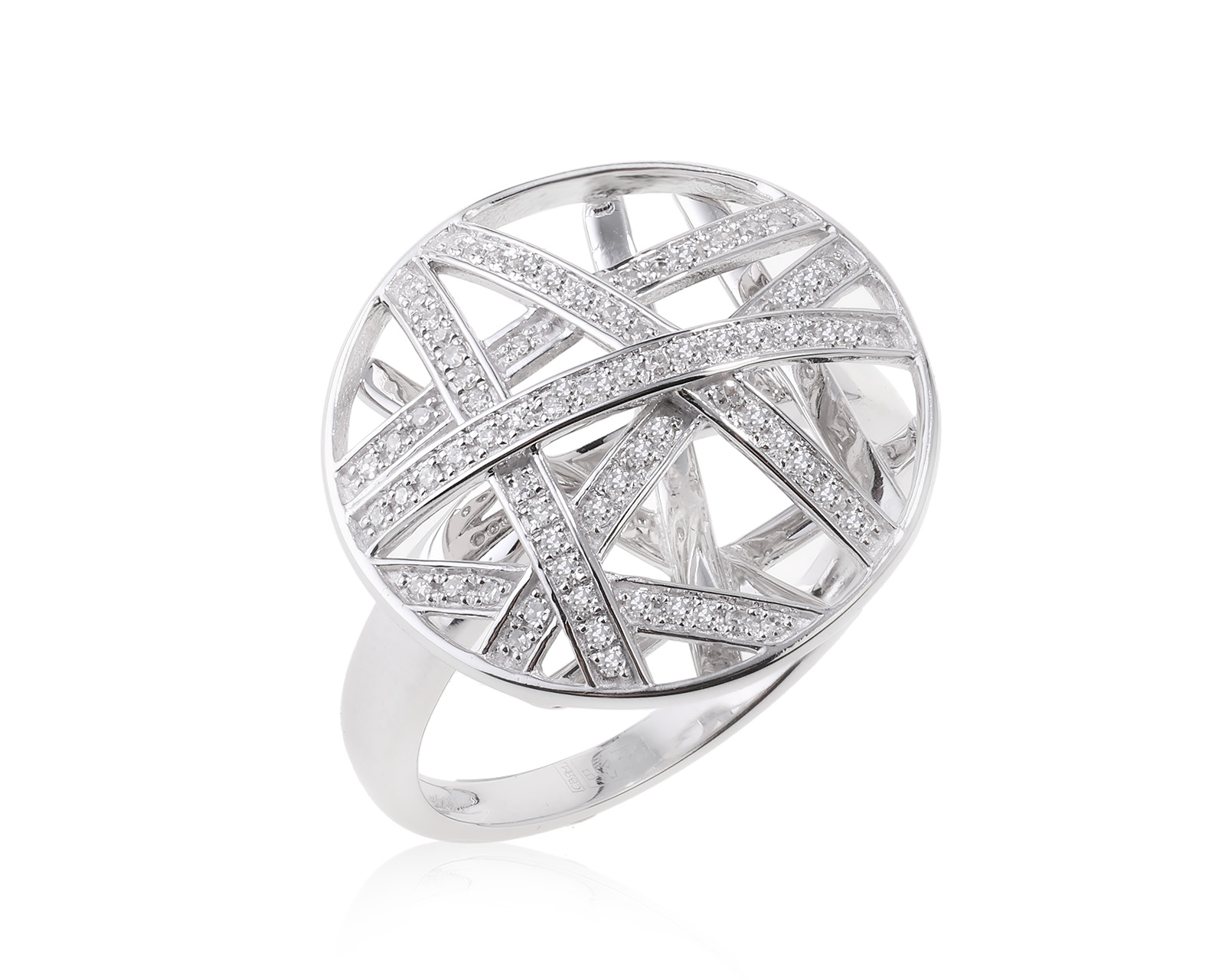 Золотое кольцо с бриллиантами 0.16ct 010823/11