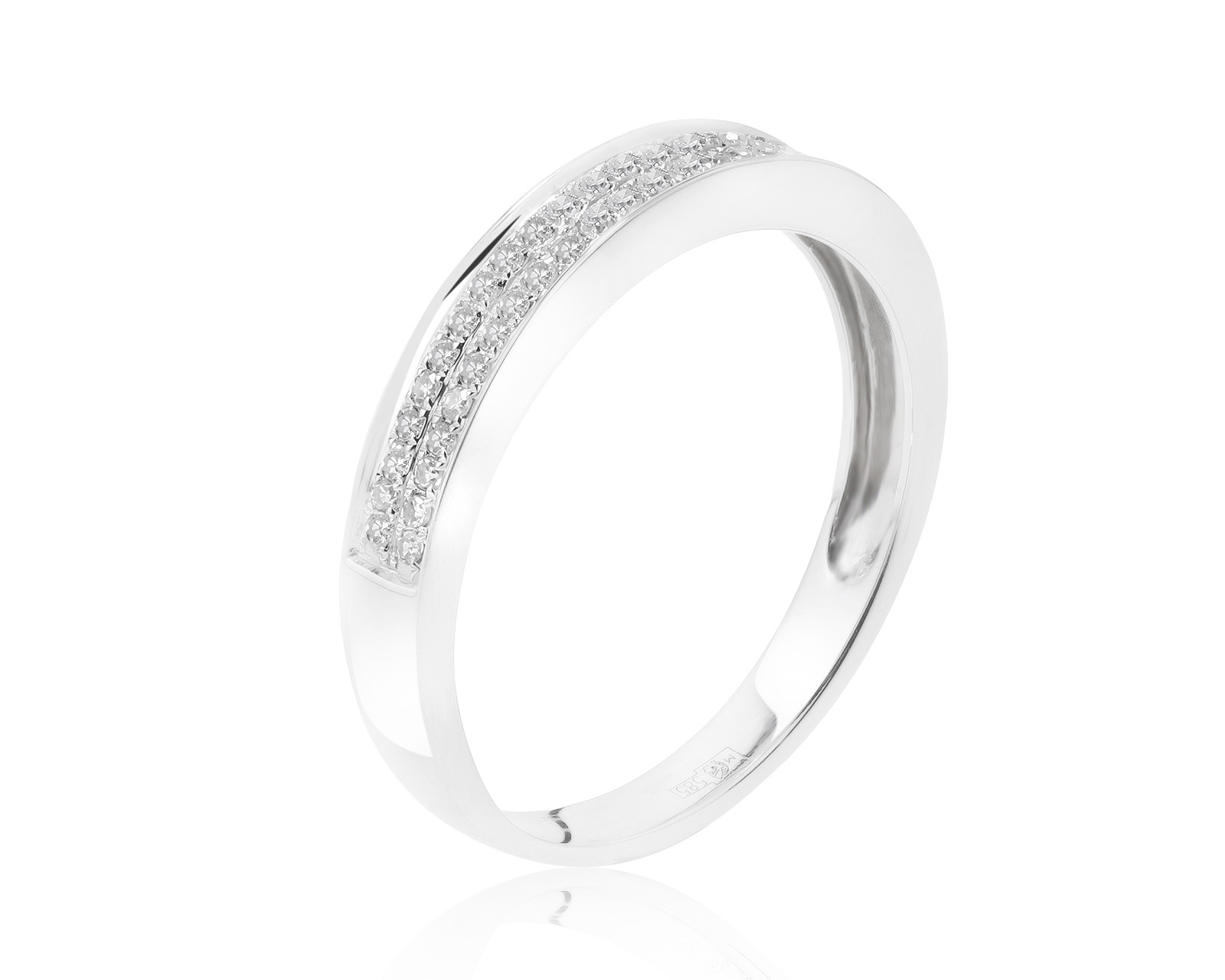 Прелестное золотое кольцо с бриллиантами 0.14ct 300521/2 Прелестное золотое кольцо с бриллиантами 0.14ct 300521/2