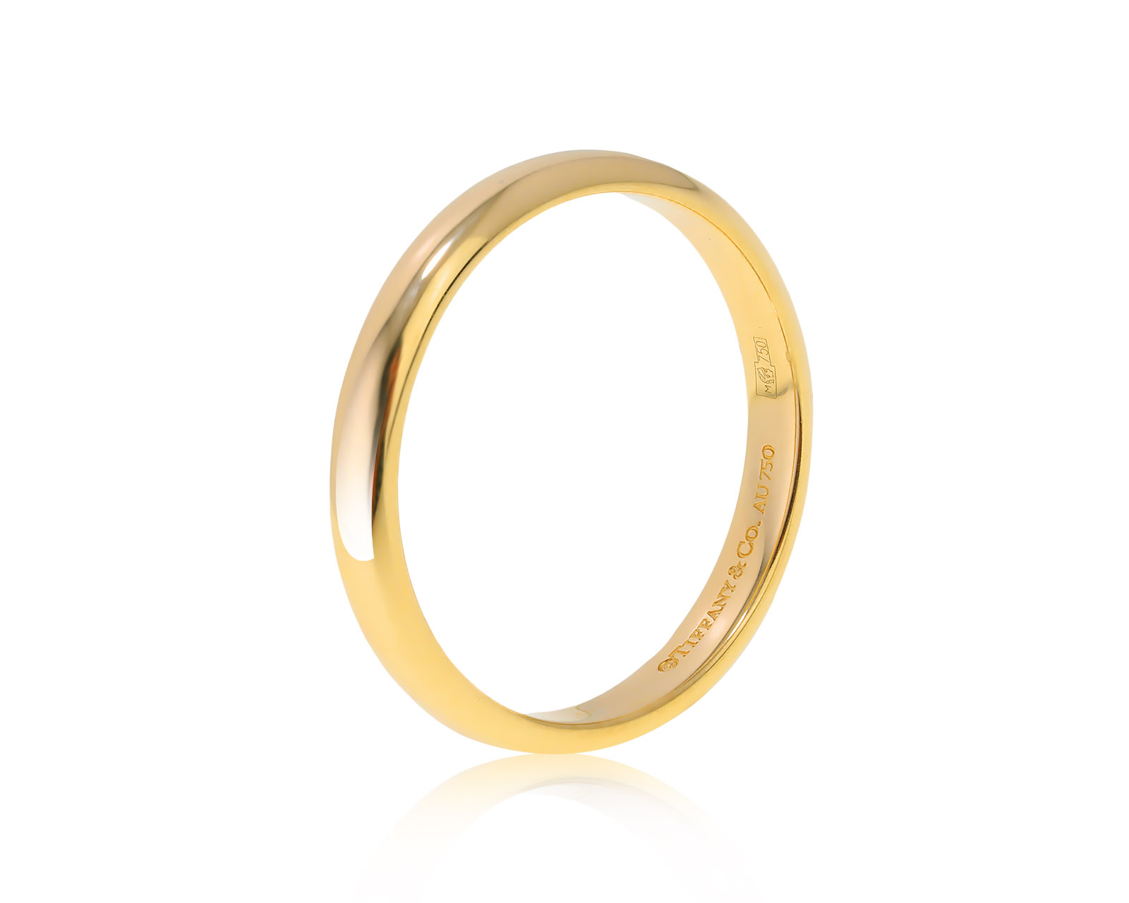 Оригинальное золотое кольцо Tiffany&Co Classic 290122/3