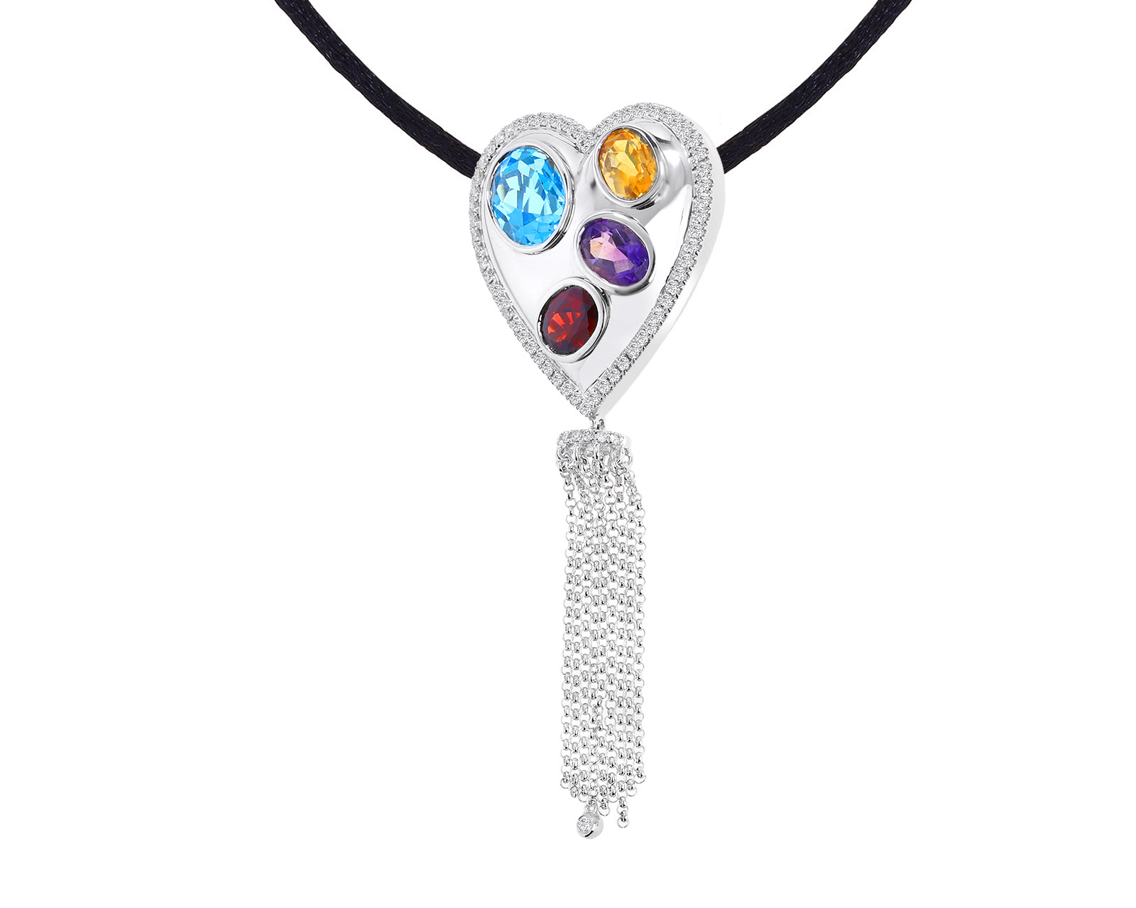 Завораживающий золотой кулон с бриллиантами 0.55ct 211021/1