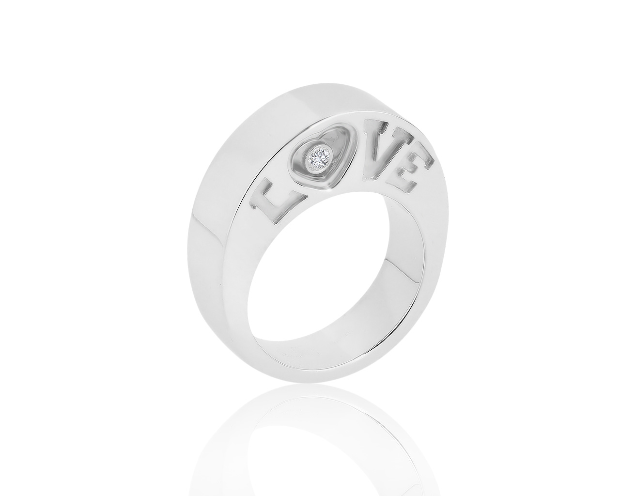Оригинальное золотое кольцо с бриллиантами 0.10ct Chopard 280819/3 Оригинальное золотое кольцо с бриллиантами 0.10ct Chopard 280819/3