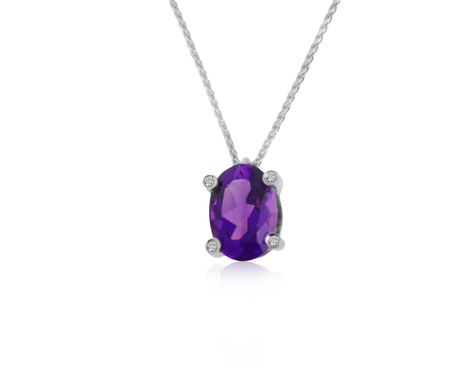 Оригинальный золотой кулон с аметистом 3.44ct Antonini 260721/5 Оригинальный золотой кулон с аметистом 3.44ct Antonini 260721/5