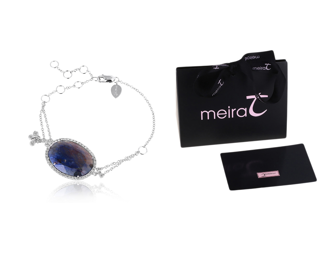 Золотой браслет с бриллиантами и сапфиром 13.10ct Meirat