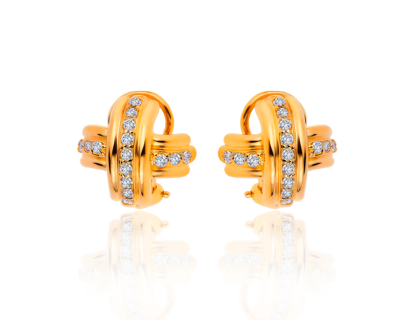 Оригинальные золотые серьги с бриллиантами 0.67ct Tiffany&Co 130919/6