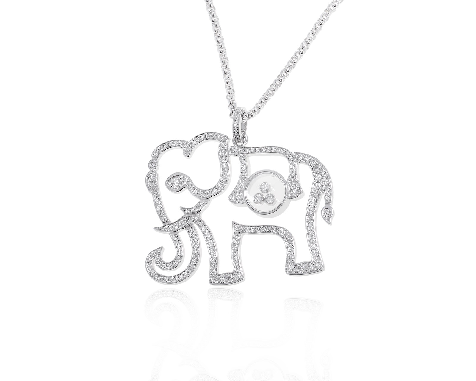 Оригинальный золотой кулон Chopard Happy Diamonds Elephant 100822/1