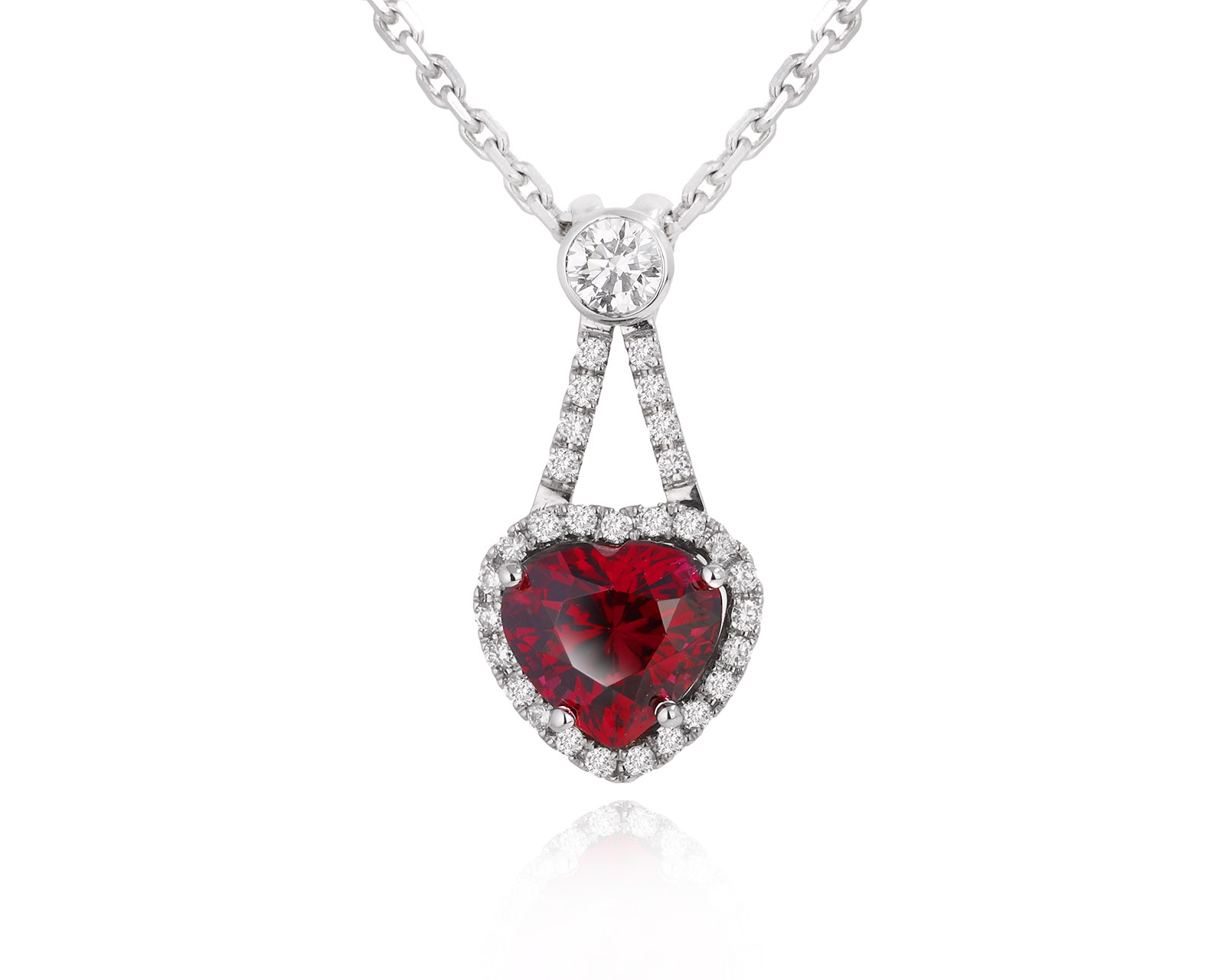 Золотое колье с гранатом родолитом 2.43ct Evgeny Matveev 270325/Б110