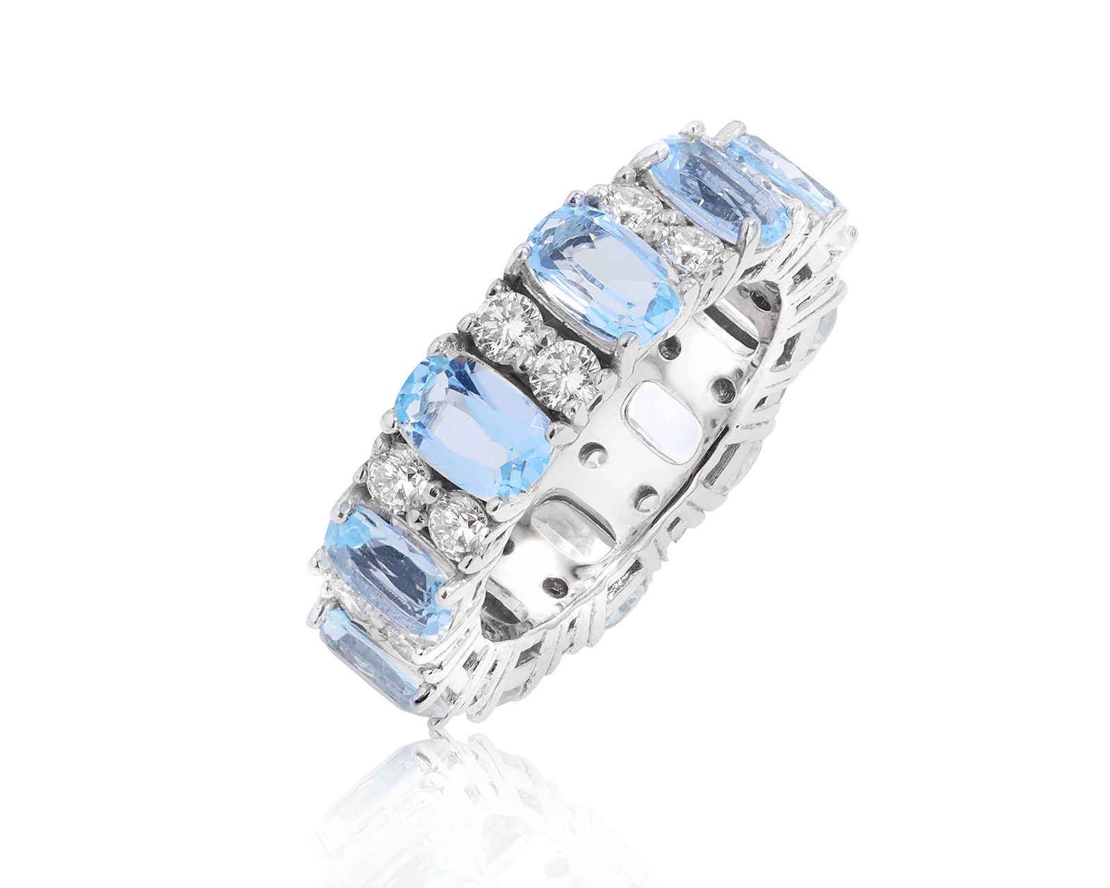 Оригинальное золотое кольцо с топазами 5.37ct ЭПЛ Якутские бриллианты 190225/5