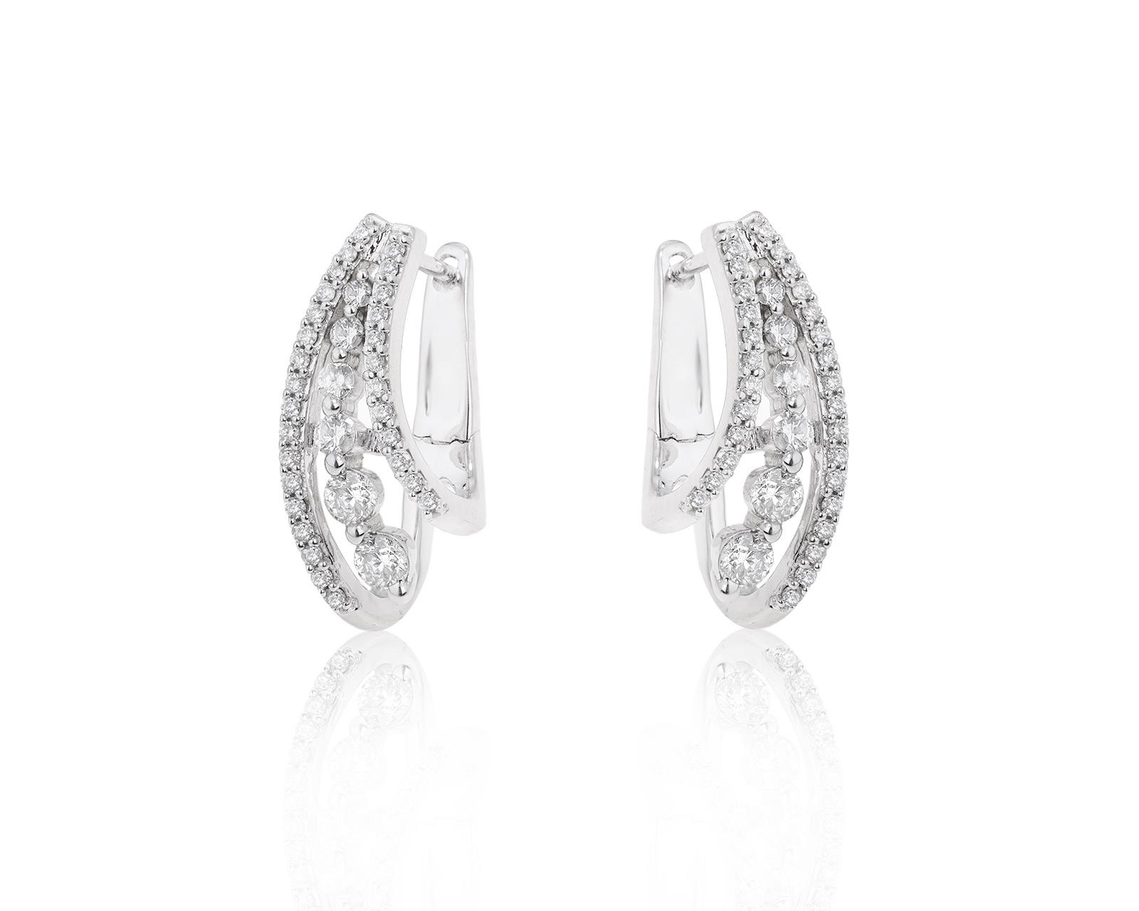Золотые серьги с бриллиантами 0.74ct МЮЗ 250724/1