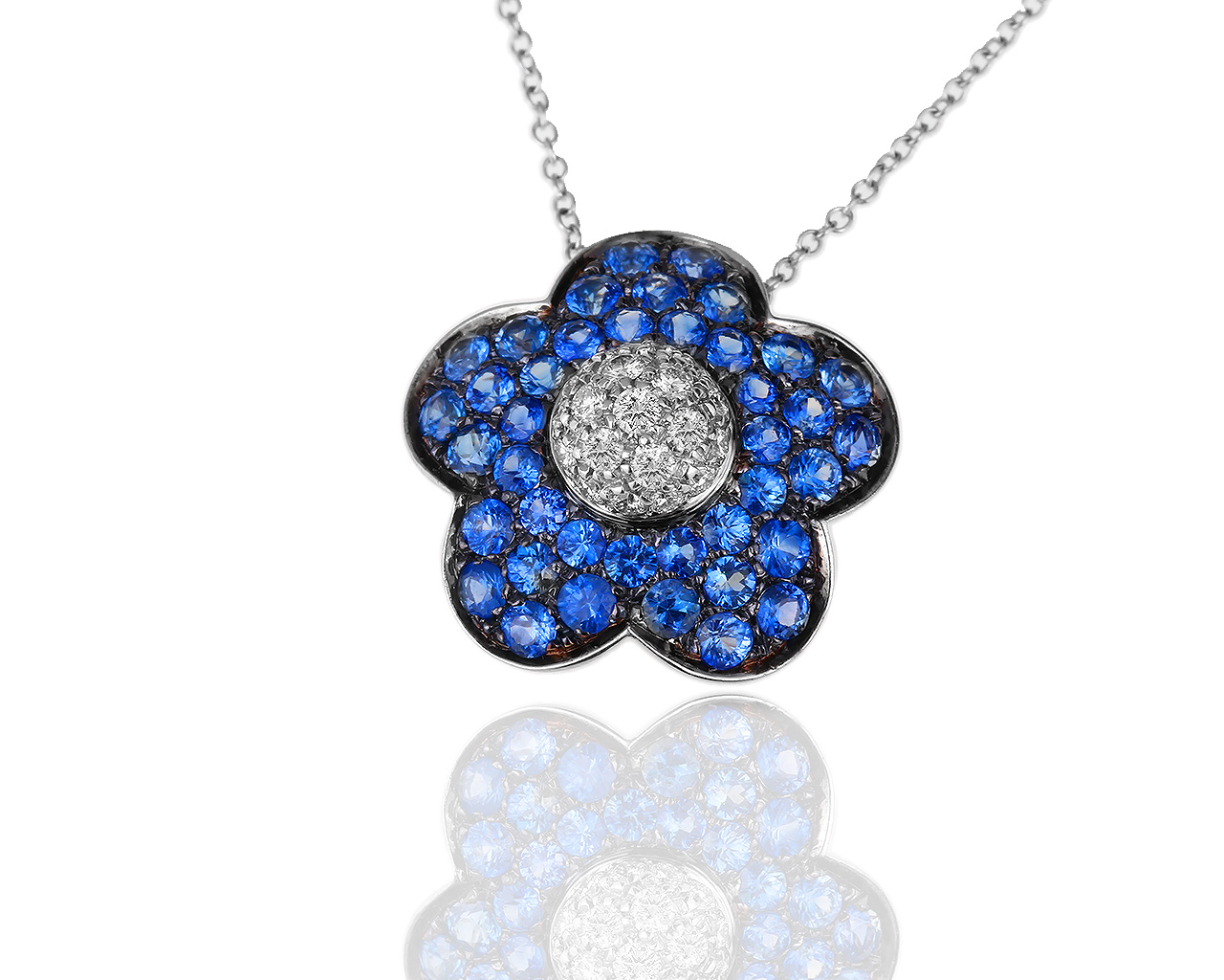 Золотой кулон с бриллиантами и сапфирами 1.60ct Pasquale Bruni