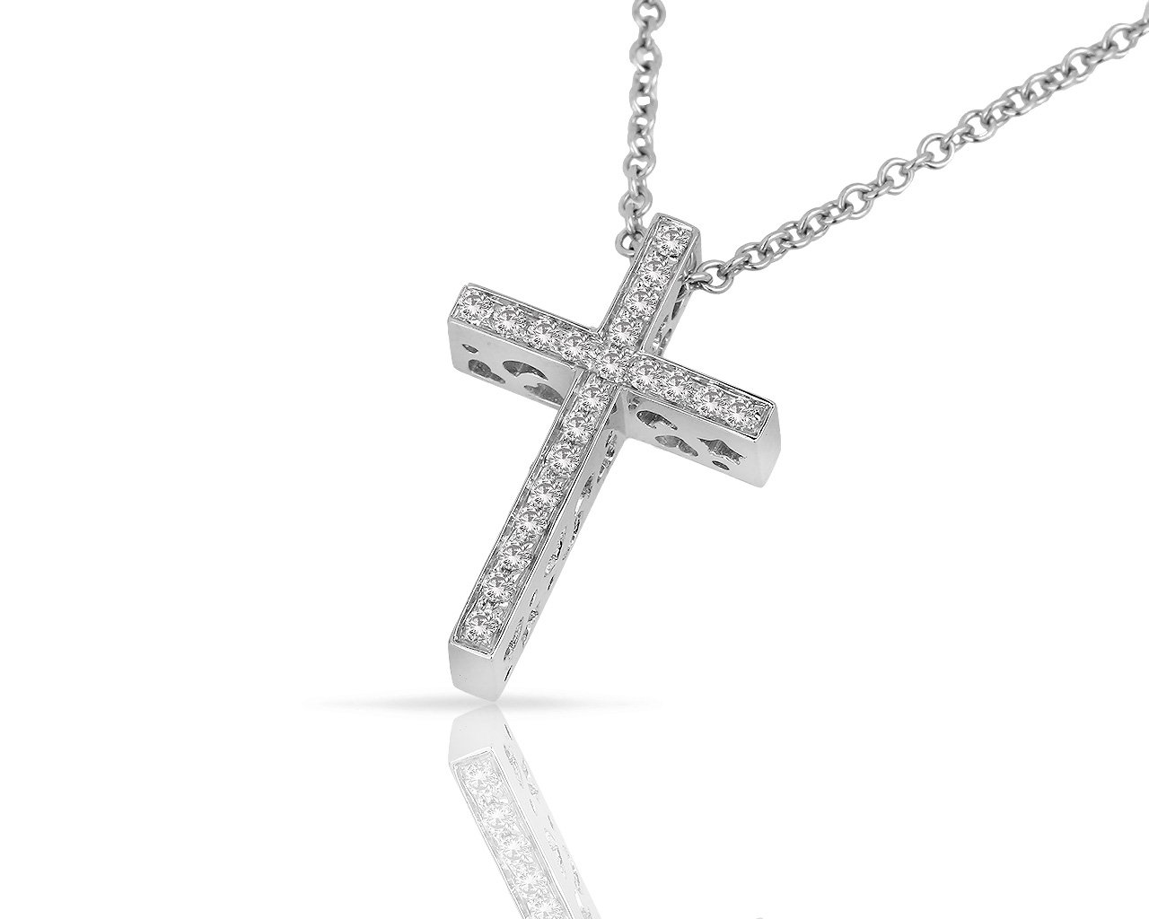 Золотой крест с бриллиантами 0.20ct Pasquale Bruni  250618/5