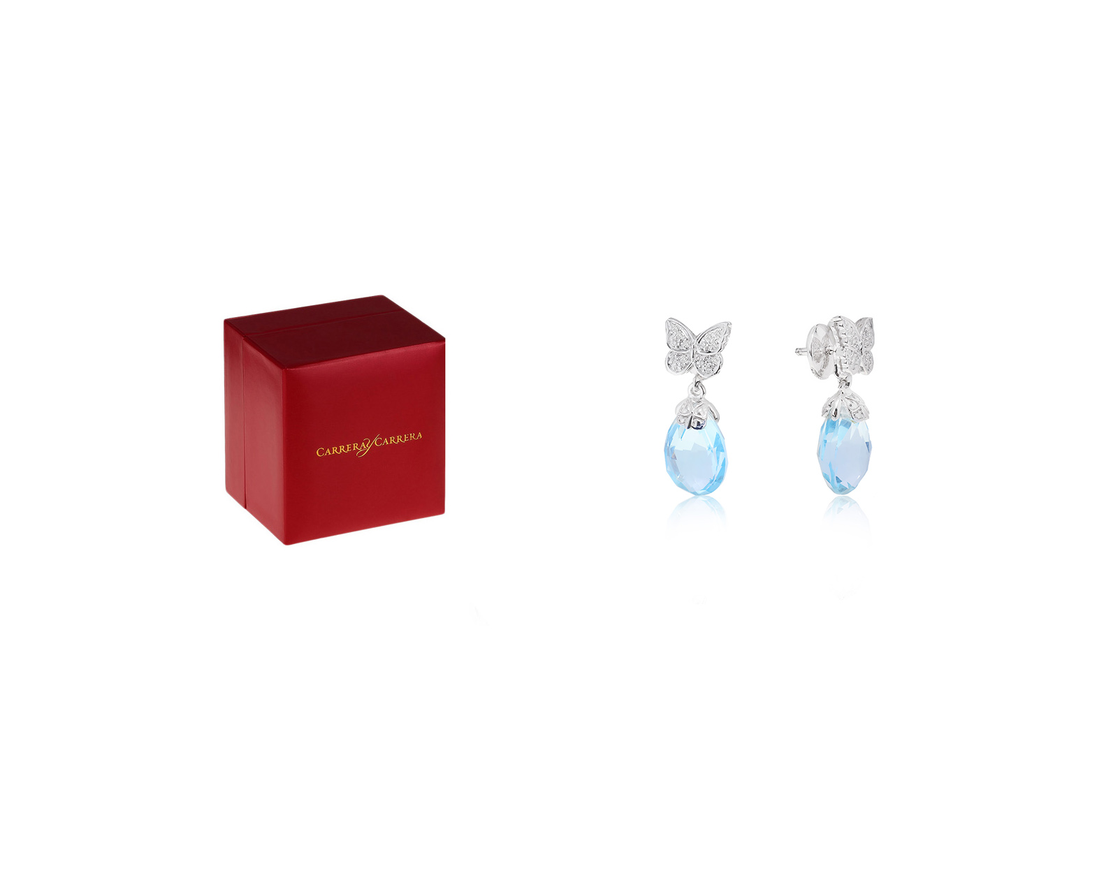 Оригинальные золотые серьги Carrera y Carrera Baile de Mariposas