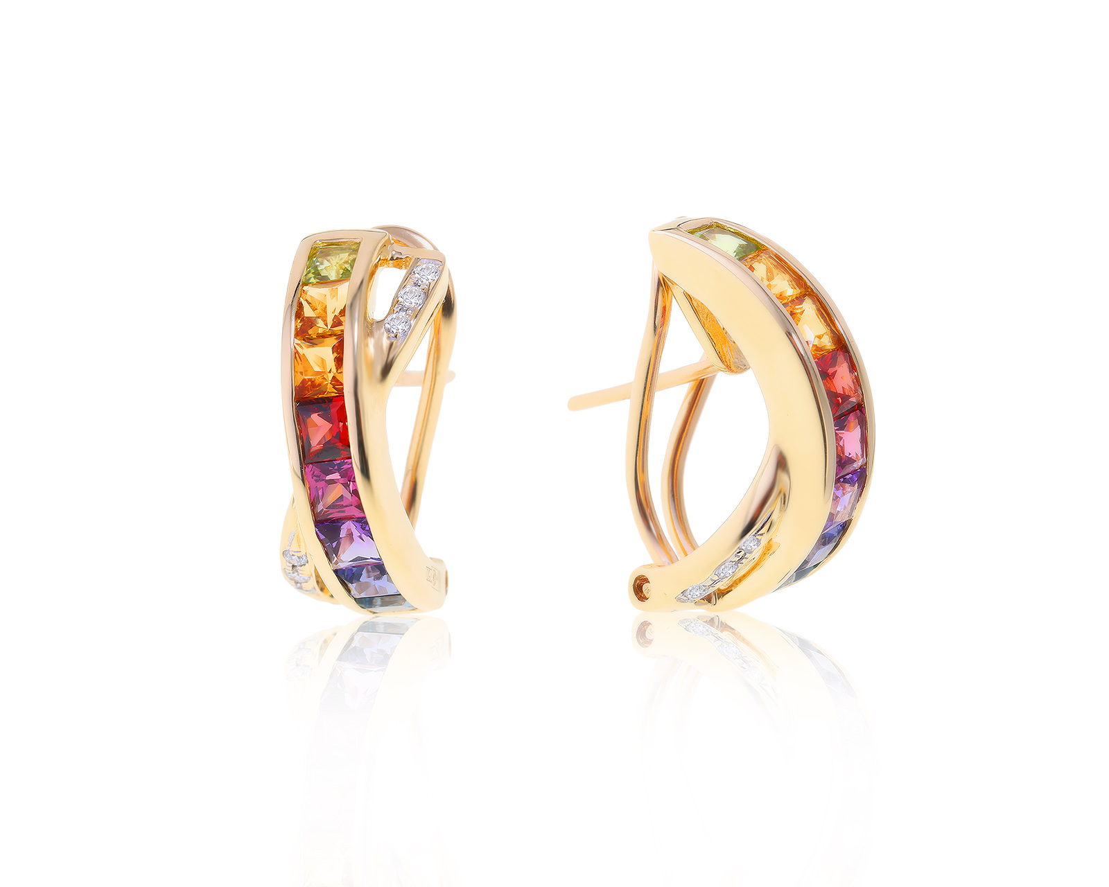 Оригинальные золотые серьги H.Stern Rainbow 220123/7