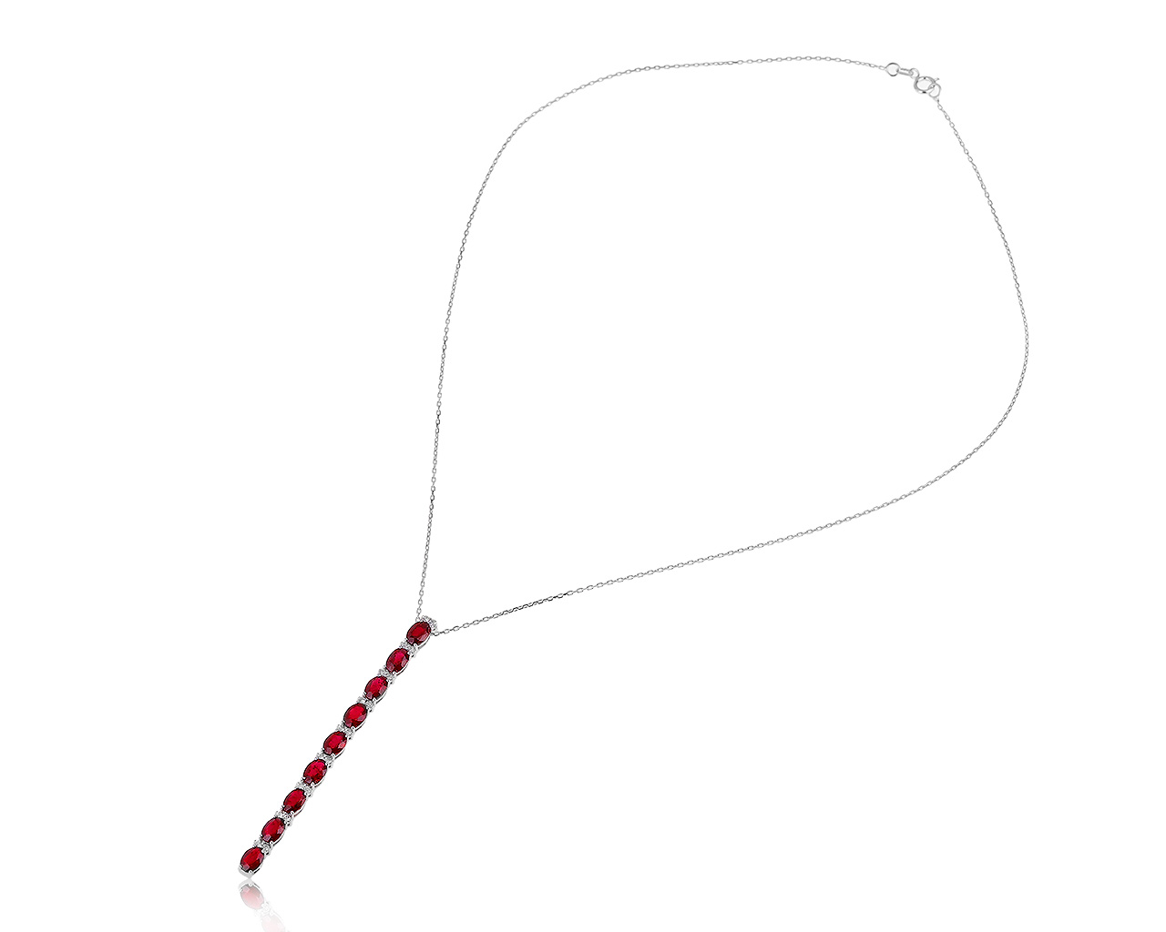 Притягательный золотой кулон с рубинами 3.01ct