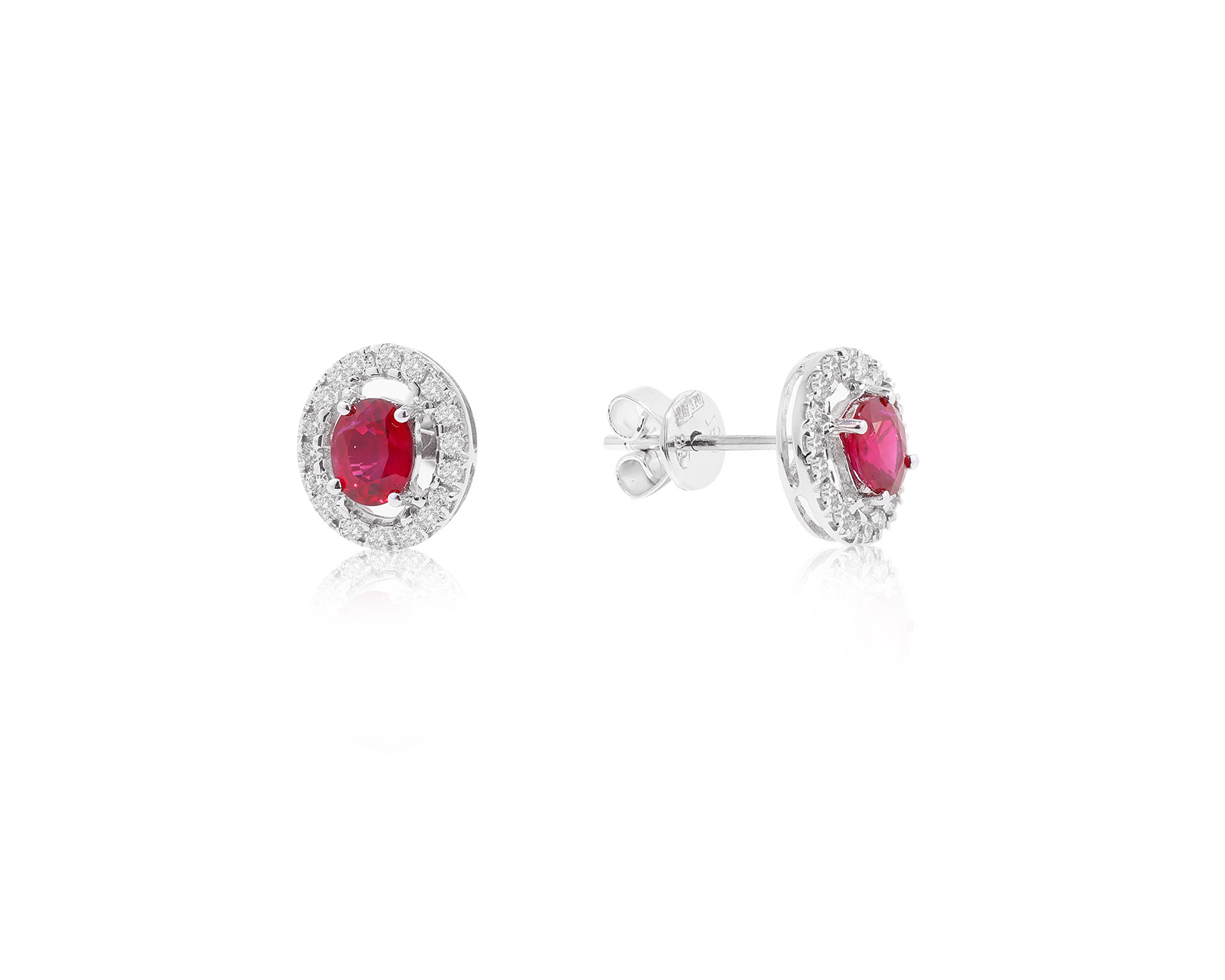 Золотые серьги с рубинами 1.00ct 060723/6