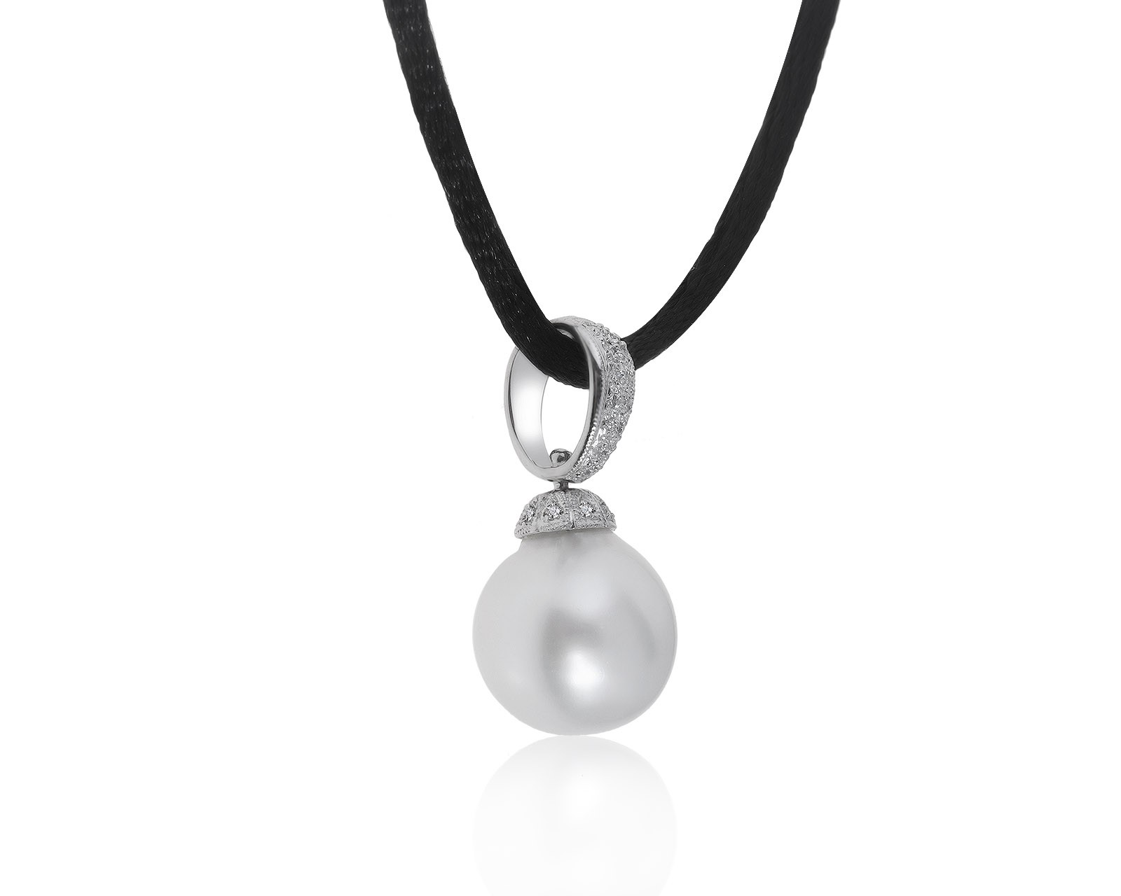 Модный золотой кулон с жемчугом 12 мм