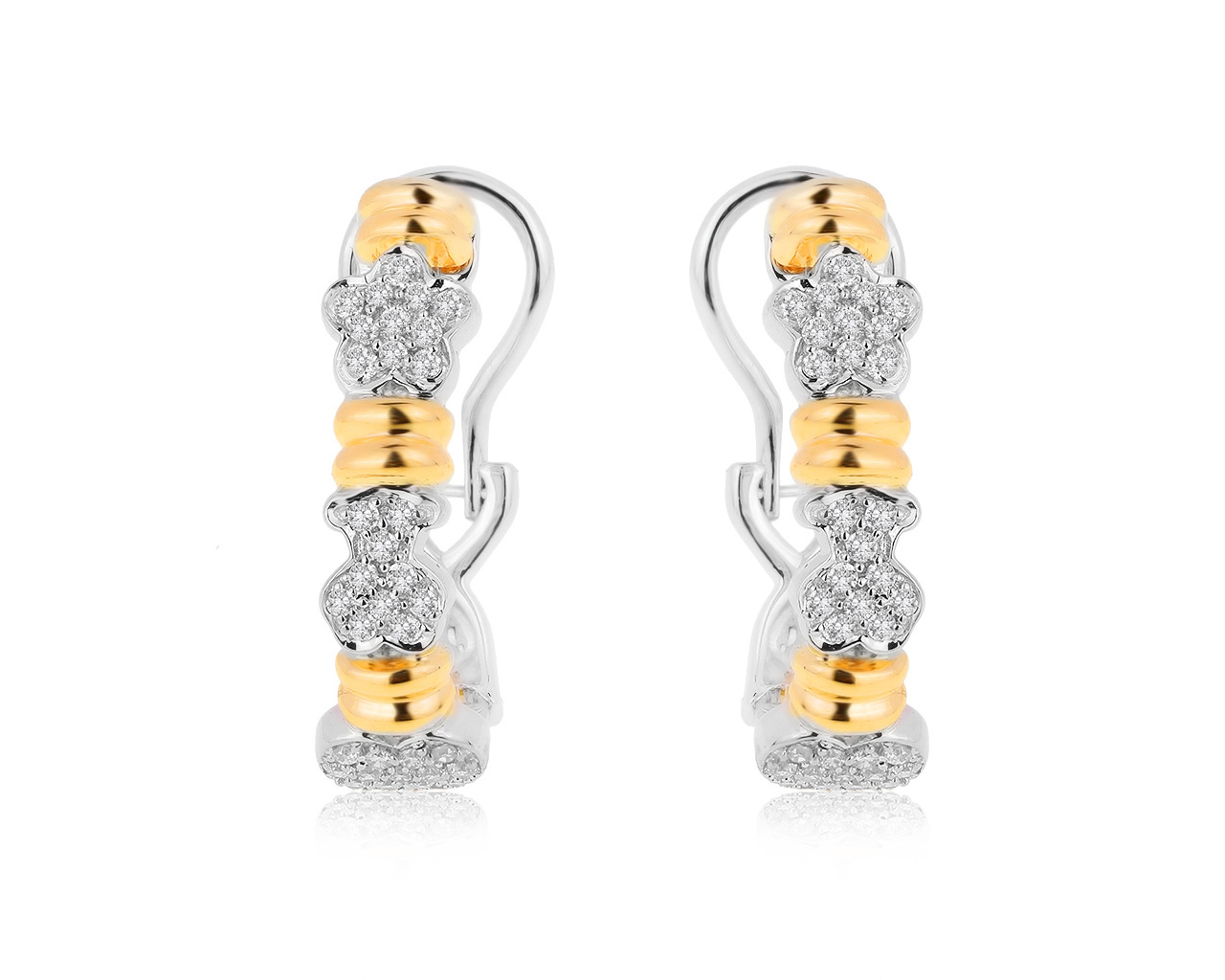 Оригинальные золотые серьги с бриллиантами 0.45ct Tous 281020/3