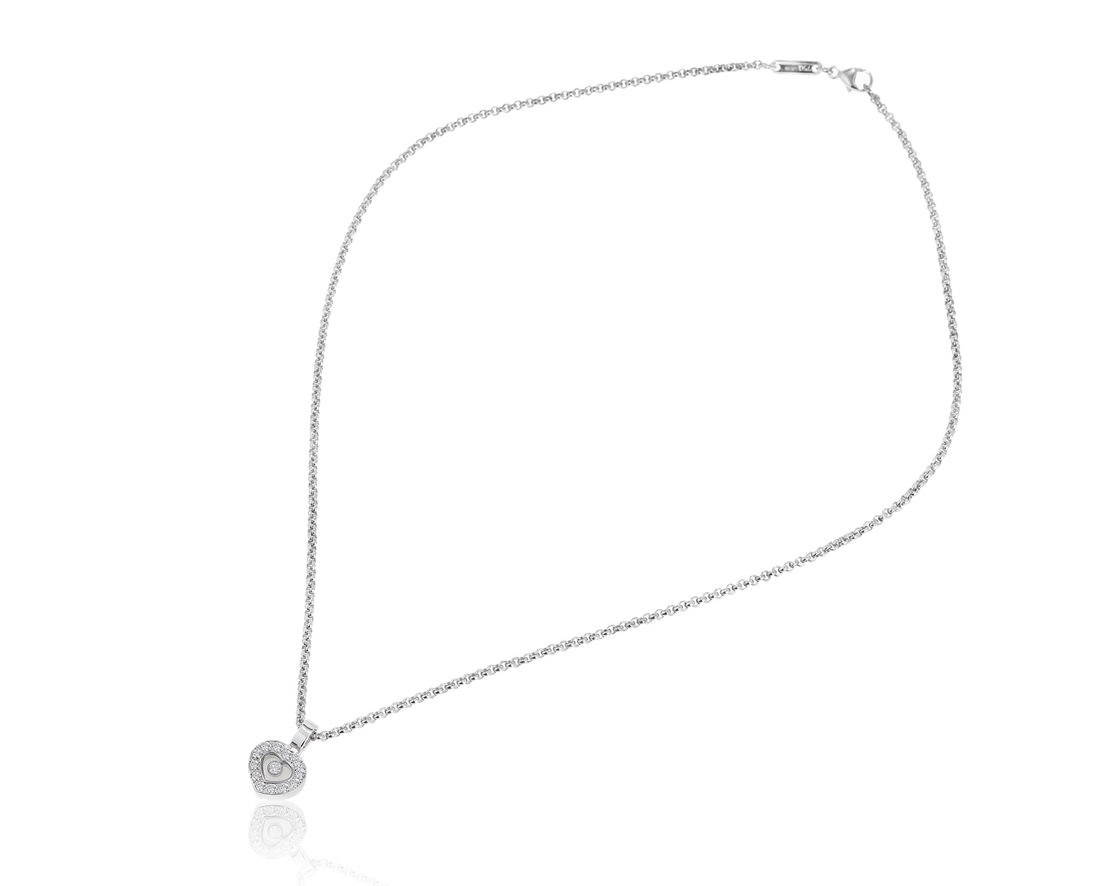 Оригинальный золотой кулон с бриллиантами 0.25ct Chopard Happy Diamonds