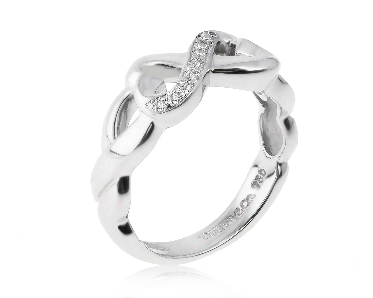 Оригинальное золотое кольцо с бриллиантами 0.09ct Tiffany&Co Paloma Picasso