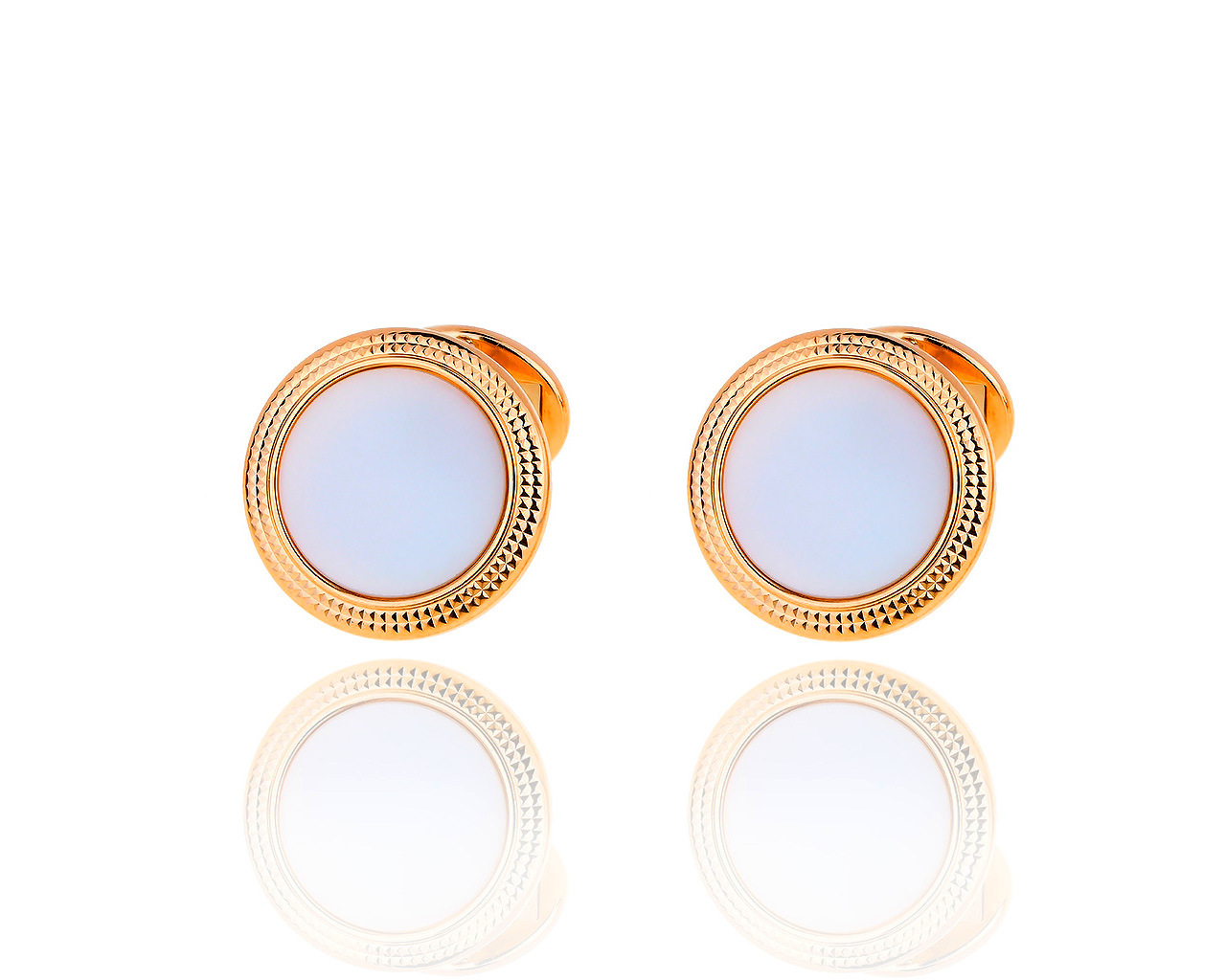 Оригинальные золотые запонки с ониксом Patek Philippe 270619/3