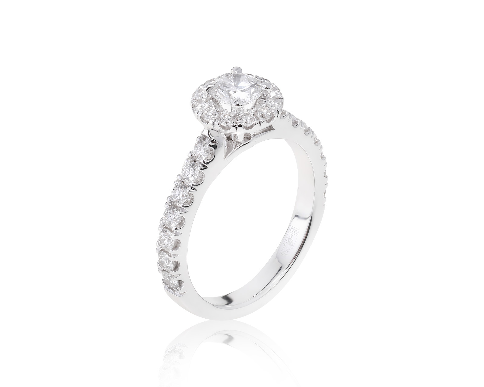 Золотое кольцо с бриллиантами 1.02ct 240523/3